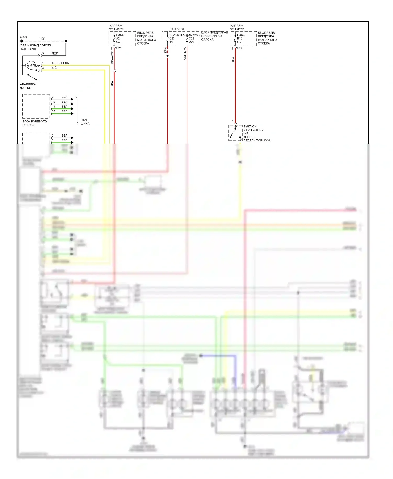 Фары и фонари — Электросхема фар и фонарей — Электросхема фар и фонарей (1 из 2). Volvo S80 I (1998-2003)