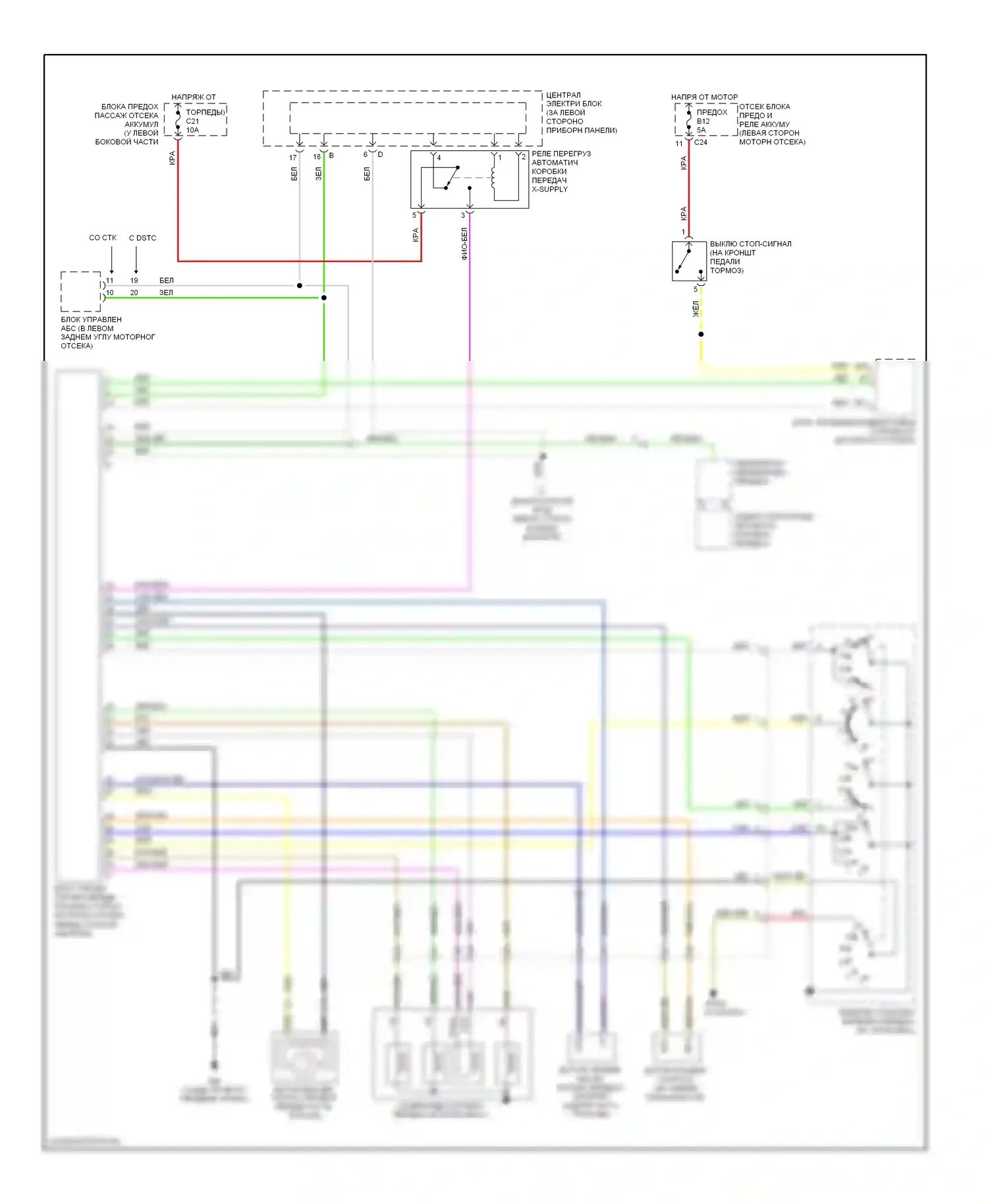 Коробка передач — Электросхема автоматической коробки передач, aw50-42 — Электросхема автоматической коробки передач, aw50-42. Volvo S80 I (1998-2003)
