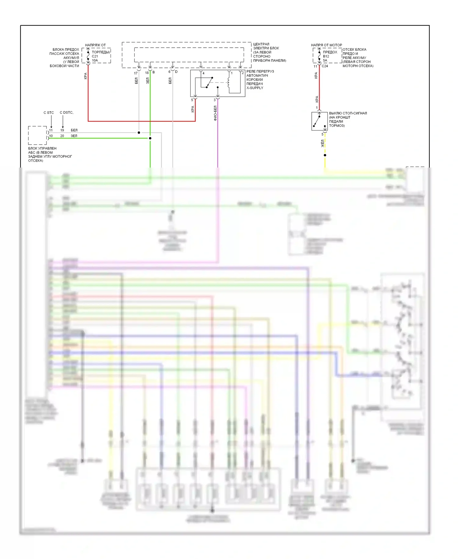 Коробка передач — Электросхема автоматической коробки передач, aw55-50 — Электросхема автоматической коробки передач, aw55-50. Volvo S80 I (1998-2003)
