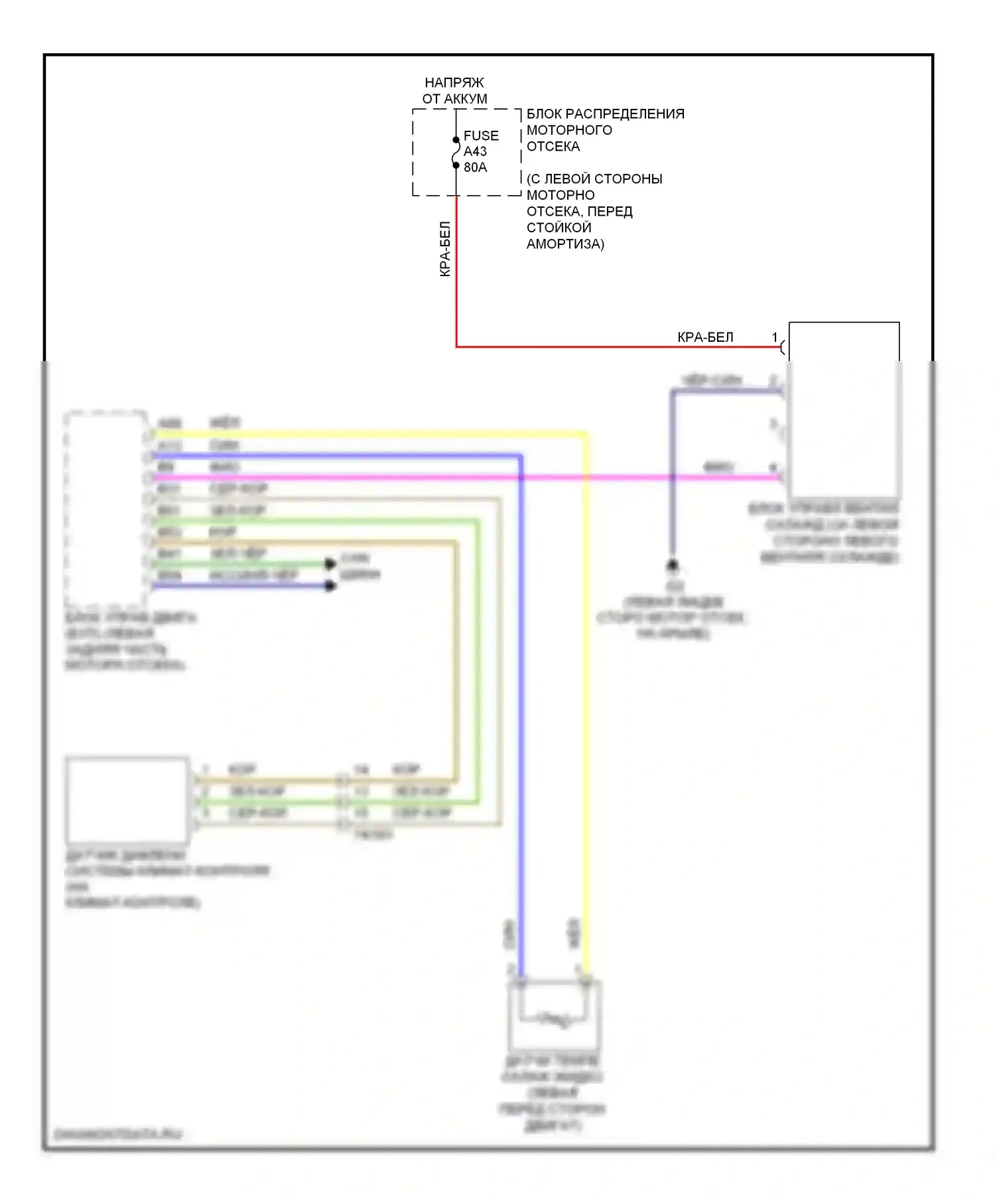 Вентилятор охлаждения — Электросхема вентилятора охлаждения — Электросхема вентилятора охлаждения. Volvo S80 II рестайлинг 2 (2013-2016)