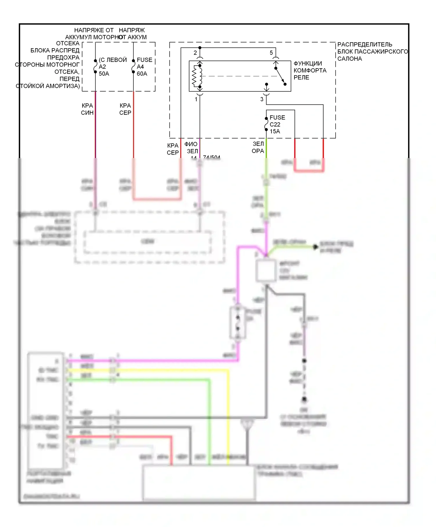 Системы помощи водителю — Электросхема навигации — Электросхема навигации. Volvo S80 II рестайлинг (2009-2013)