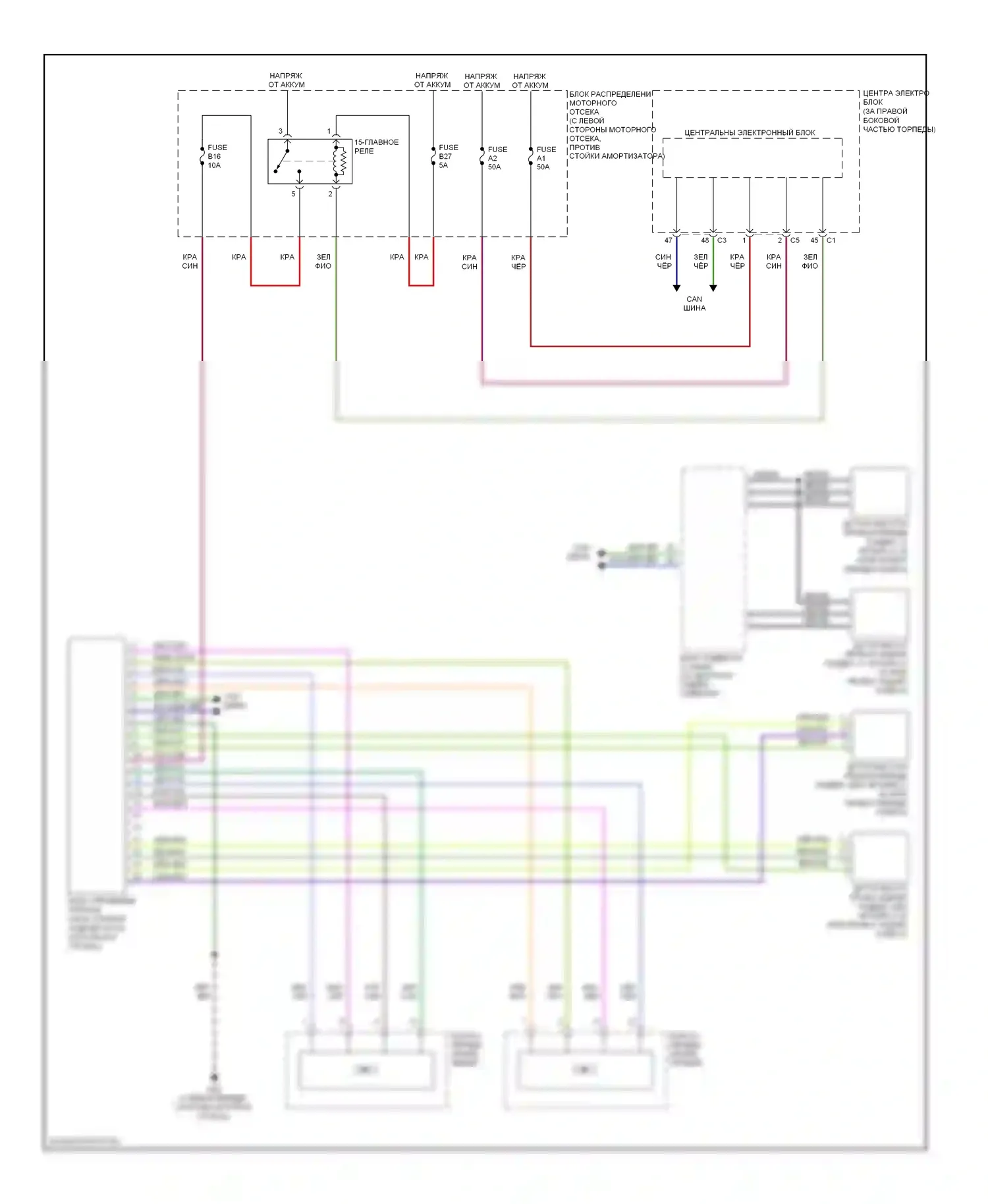 Фары — Электросхема регулировки дальнего света фары, с автоматической регулировкой длины дальнего света — Электросхема регулировки дальнего света фары, с автоматической регулировкой длины дальнего света. Volvo S80 II (2006-2010)