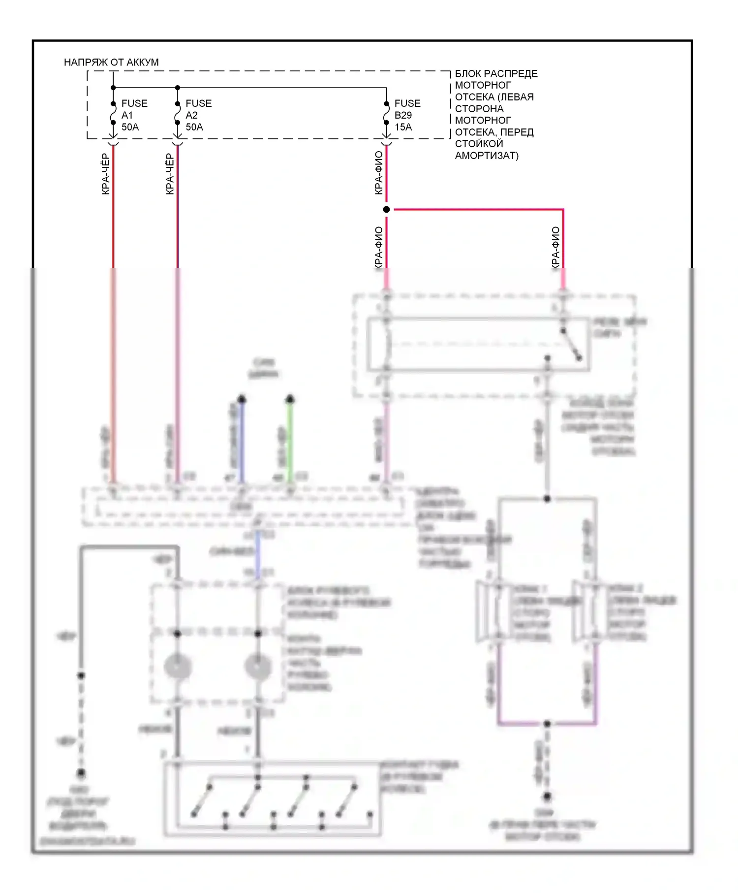 Клаксон — Электросхема клаксона — Электросхема клаксона. Volvo S80 II (2006-2010)