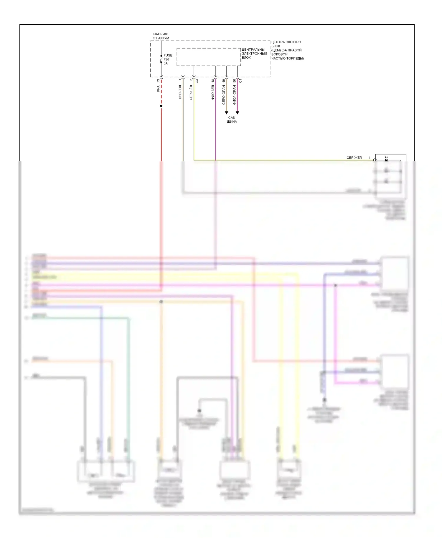 Кондиционирование воздуха — Электросхема климат контроля — Электросхема климат контроля (2 из 2). Volvo S80 II (2006-2010)