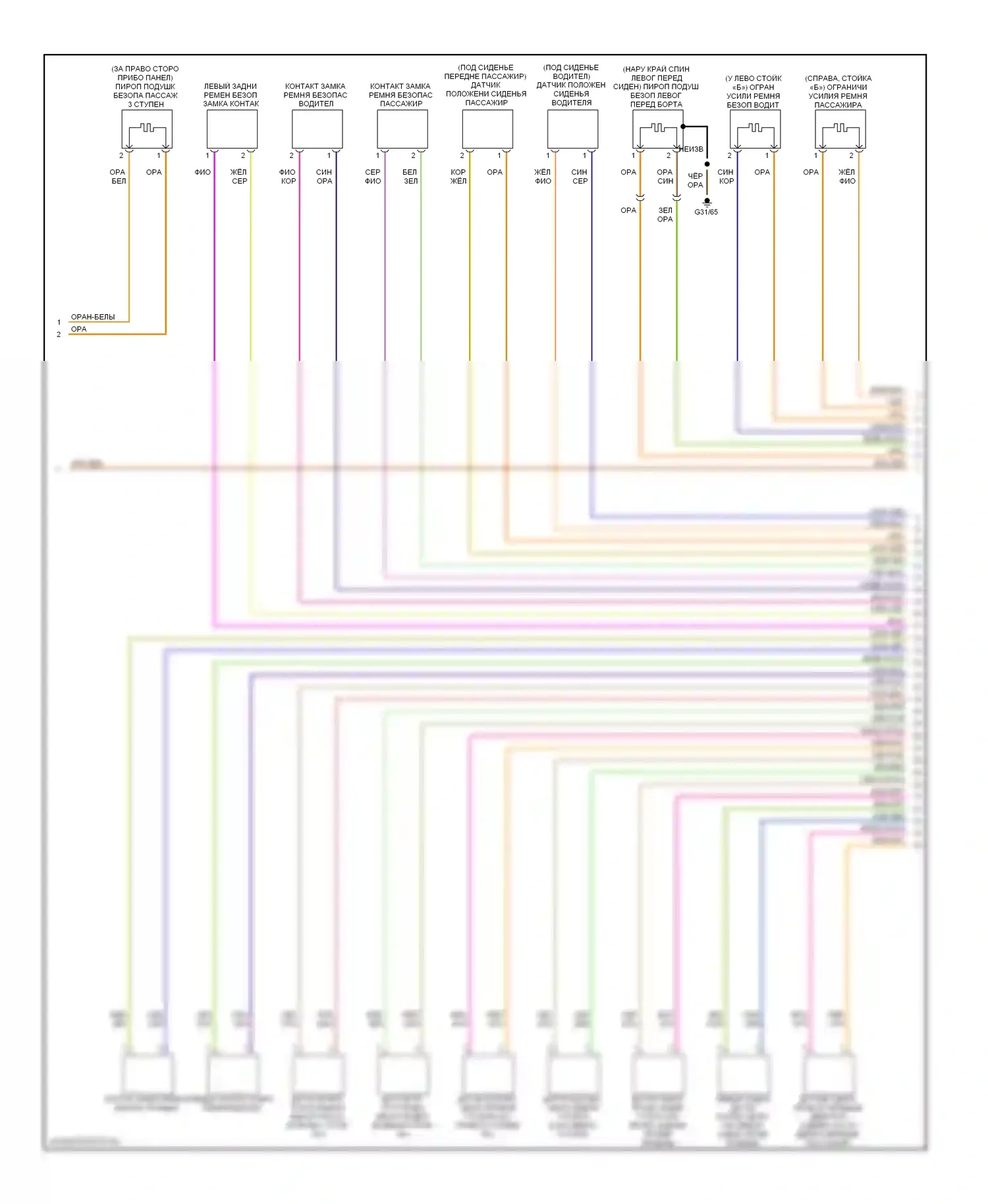 Подушки безопасности — Электросхема подушек безопасности — Электросхема подушек безопасности (2 из 3). Volvo S80 II (2006-2010)