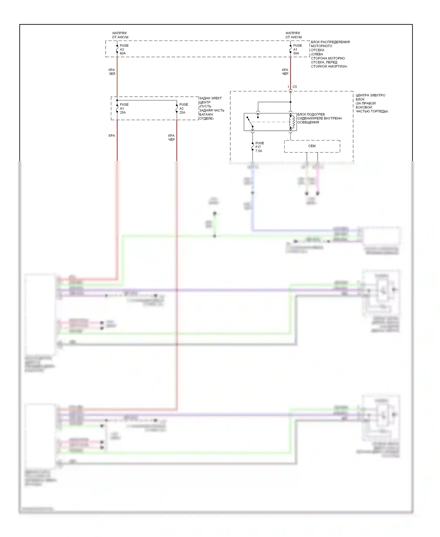 Системы помощи водителю — Электросхема информационной системы в слепой зоне — Электросхема информационной системы в слепой зоне. Volvo S80 II (2006-2010)