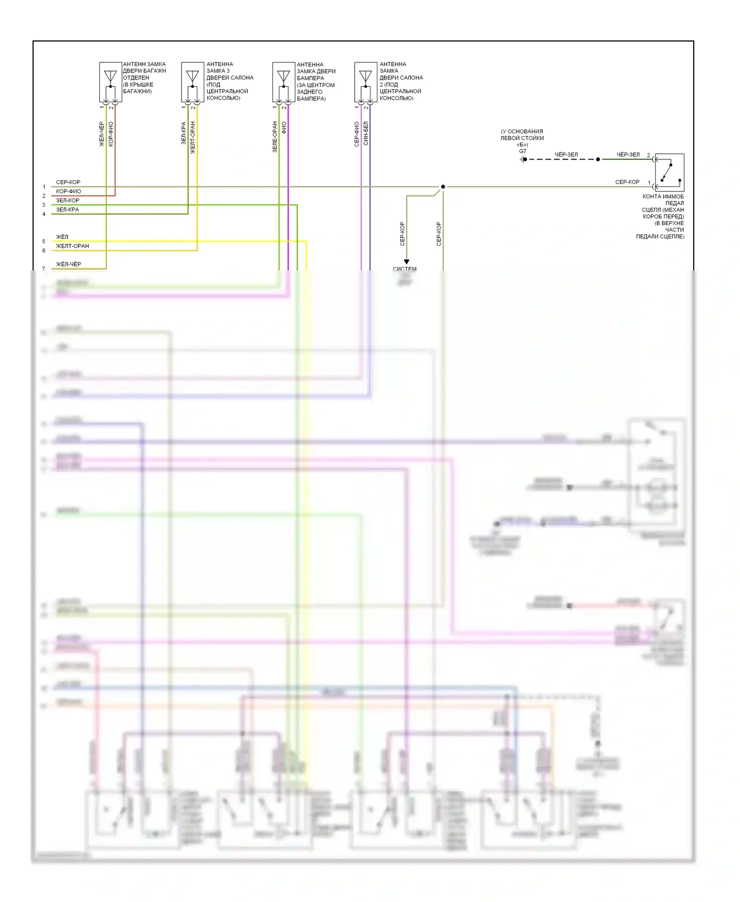 Центральный замок — Электросхема центрального замка, с интеллектуальным ключом — Электросхема центрального замка, с интеллектуальным ключом (2 из 2). Volvo S80 II (2006-2010)