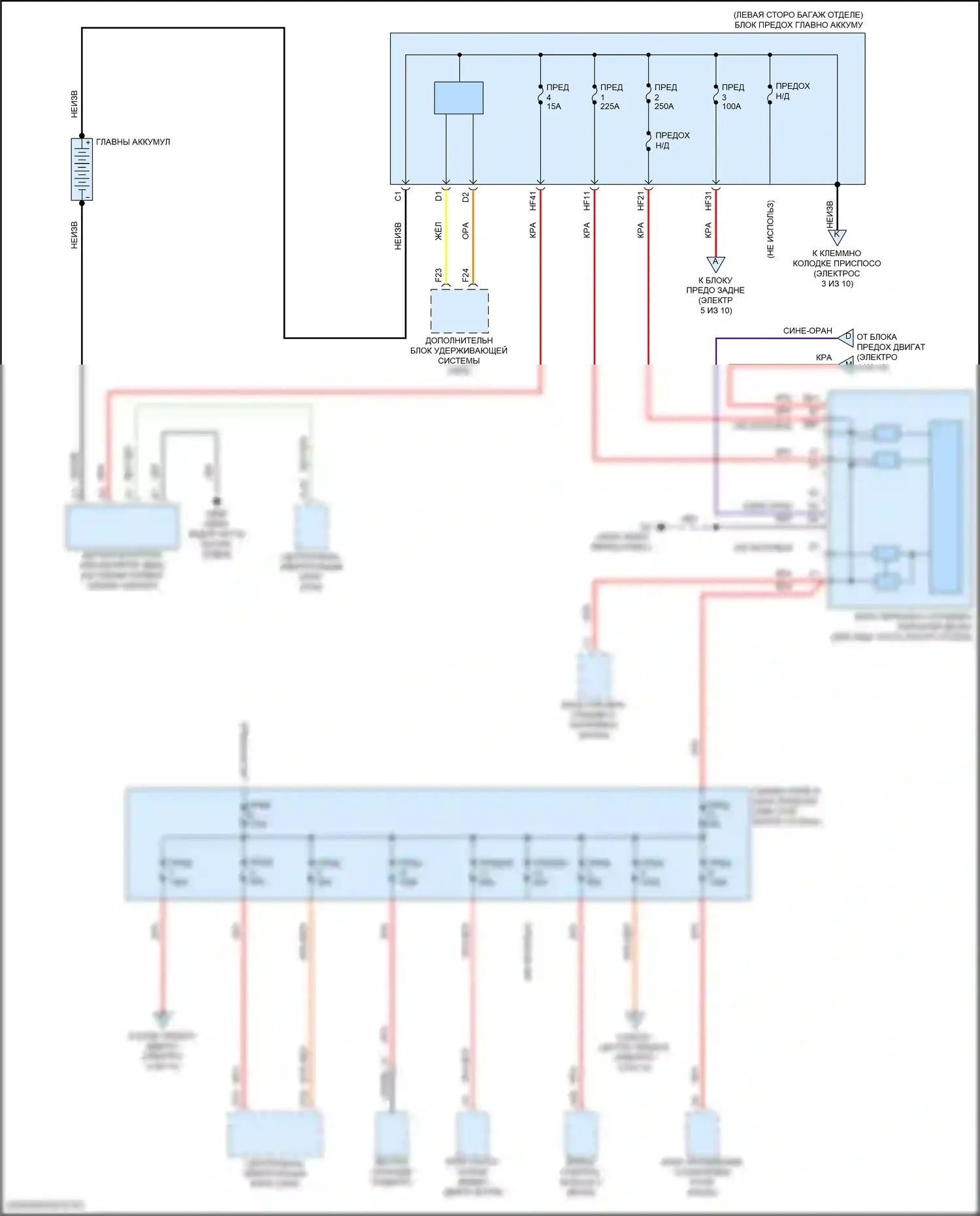 Блок предохранителей и реле — Электросхема блока предохранителей реле, кроме гибридного — Электросхема блока предохранителей реле, кроме гибридного (1 из 10). Volvo S90 II рестайлинг (2020-2024)