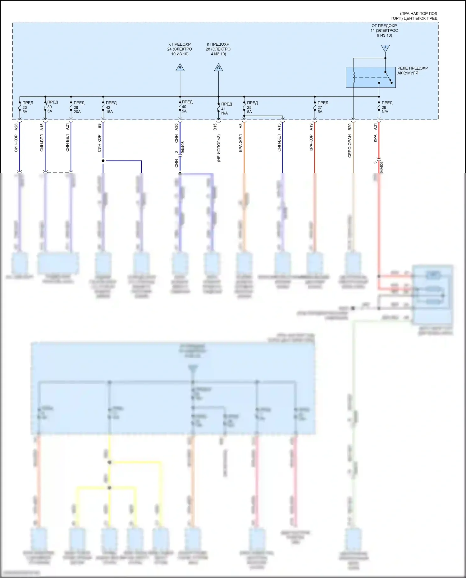 Блок предохранителей и реле — Электросхема блока предохранителей реле, кроме гибридного — Электросхема блока предохранителей реле, кроме гибридного (2 из 10). Volvo S90 II рестайлинг (2020-2024)