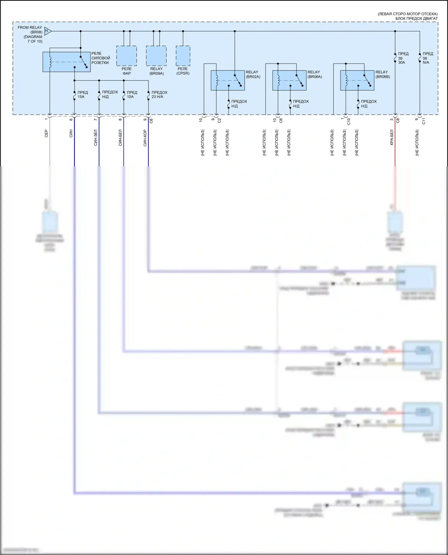 Блок предохранителей и реле — Электросхема блока предохранителей реле, кроме гибридного — Электросхема блока предохранителей реле, кроме гибридного (8 из 10). Volvo S90 II рестайлинг (2020-2024)
