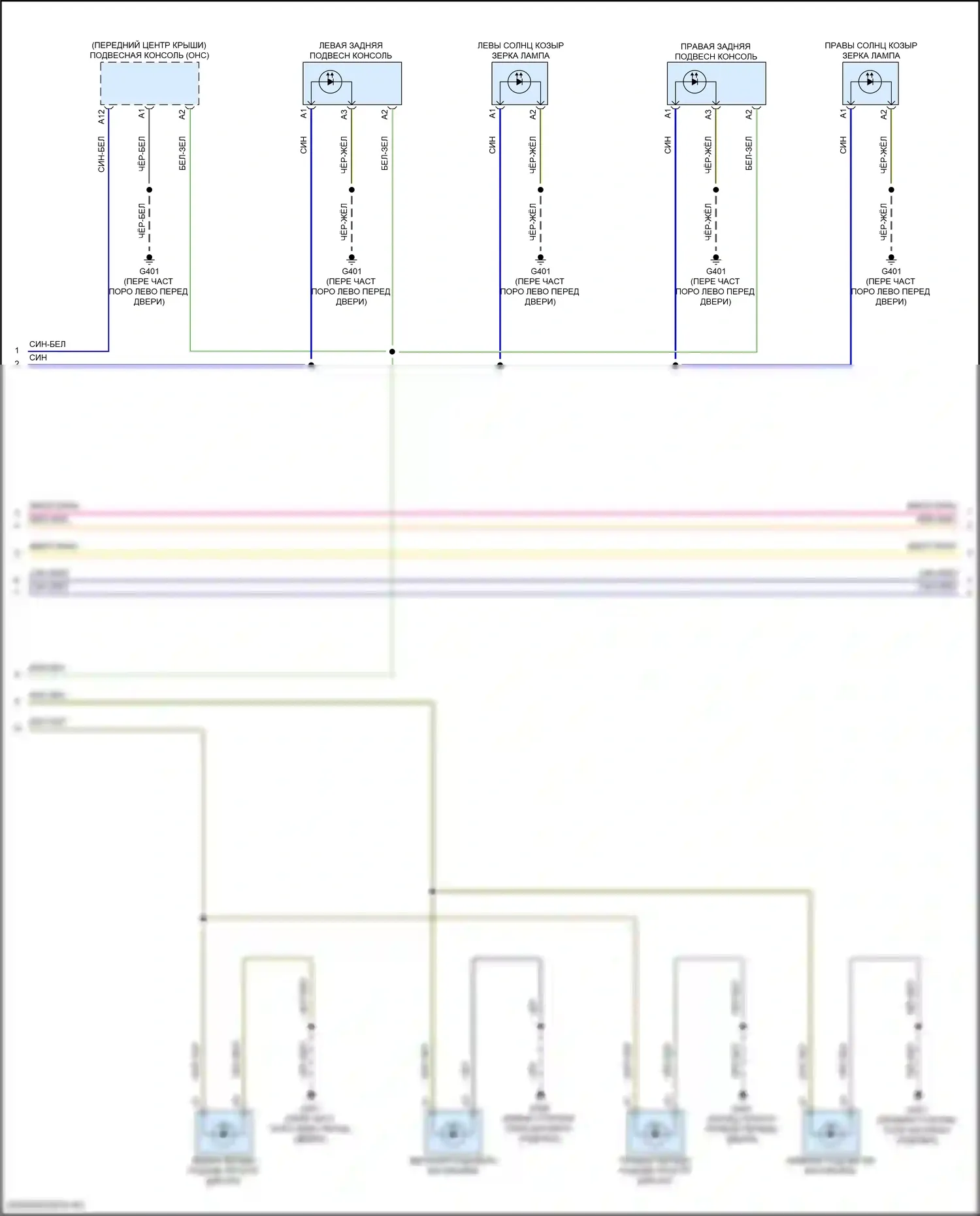 Освещение салона — Электросхема освещения салона — Электросхема освещения салона (2 из 3). Volvo S90 II рестайлинг (2020-2024)