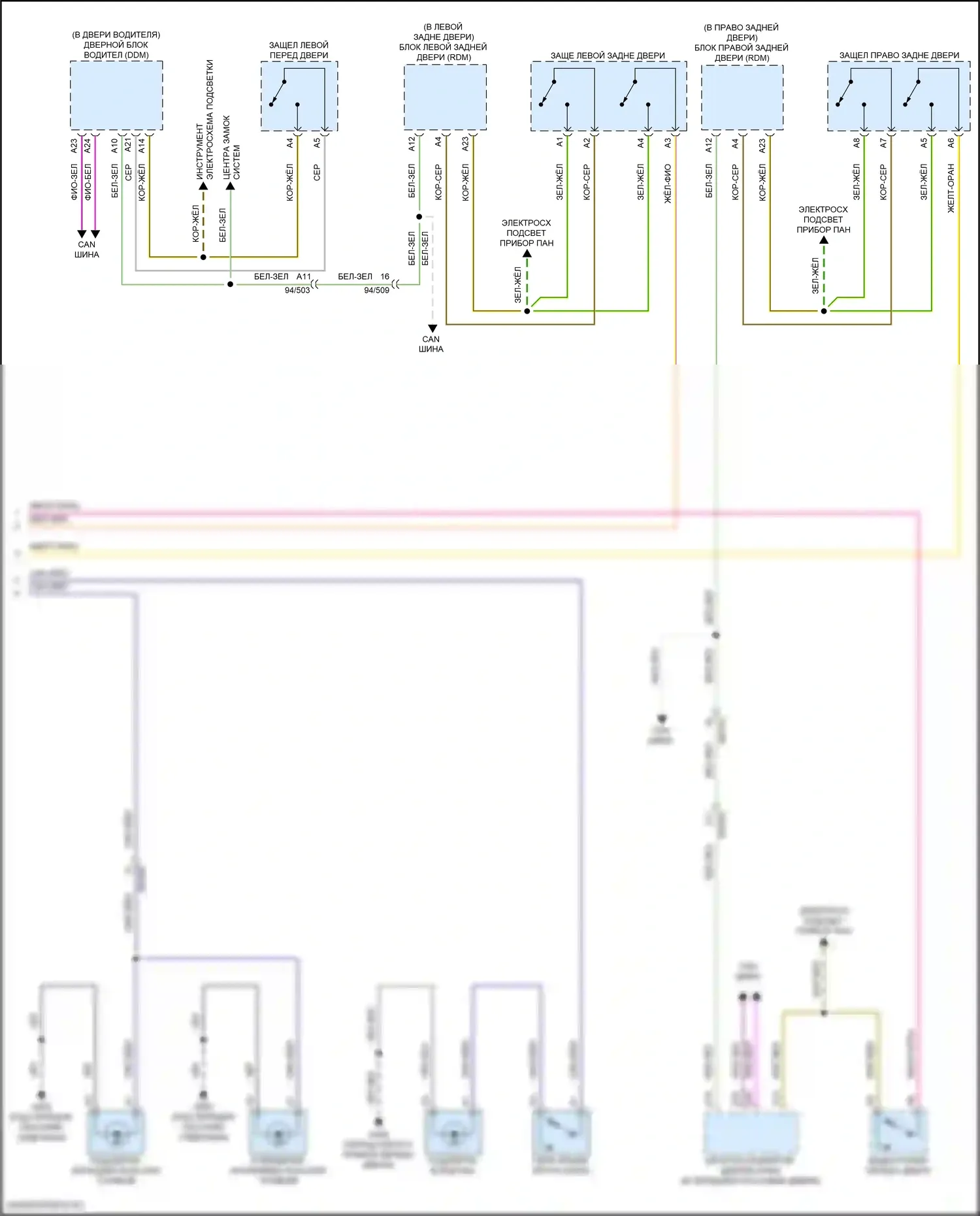 Освещение салона — Электросхема освещения салона — Электросхема освещения салона (3 из 3). Volvo S90 II рестайлинг (2020-2024)