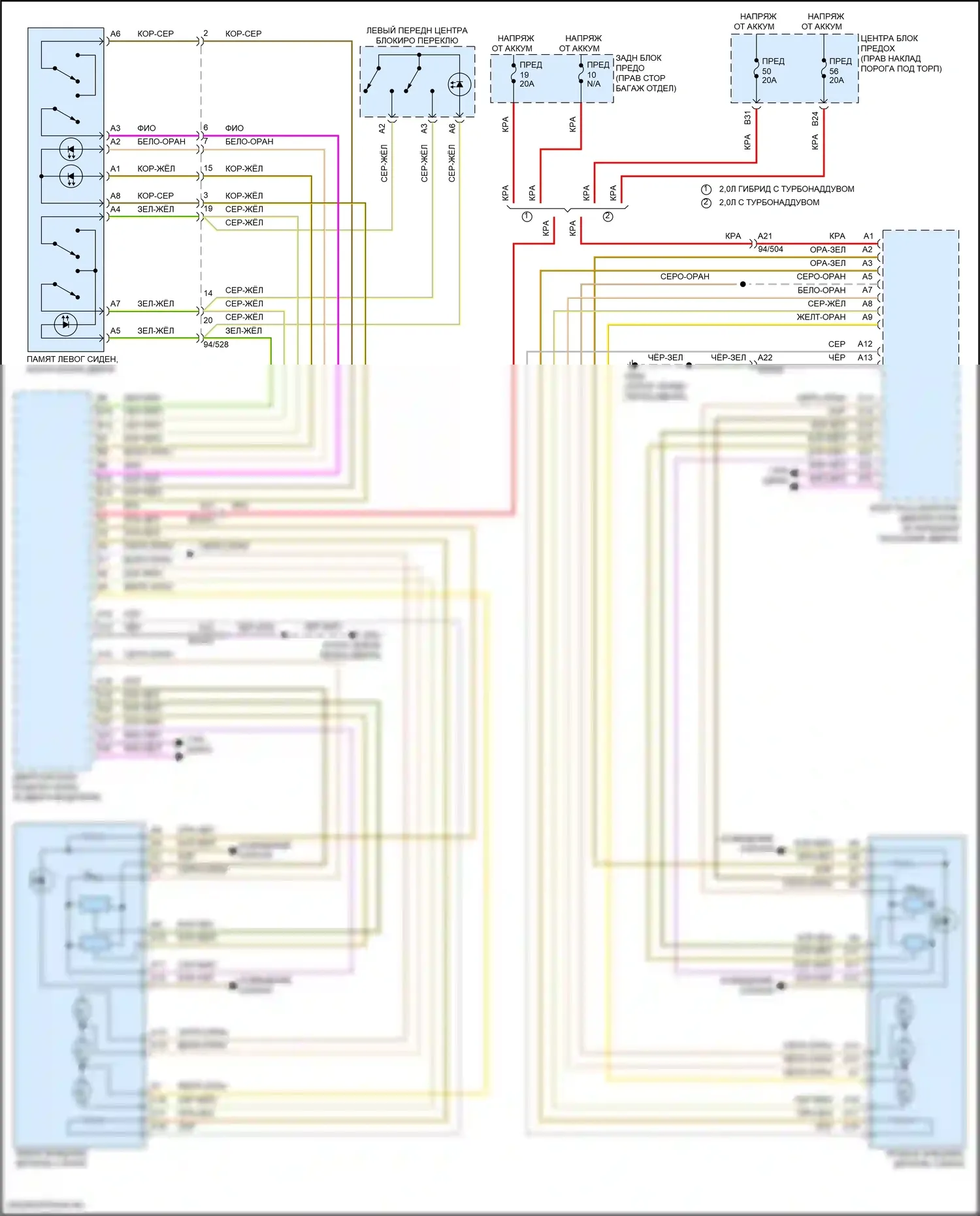 Память — Электросхема зеркал памяти — Электросхема зеркал памяти. Volvo S90 II рестайлинг (2020-2024)