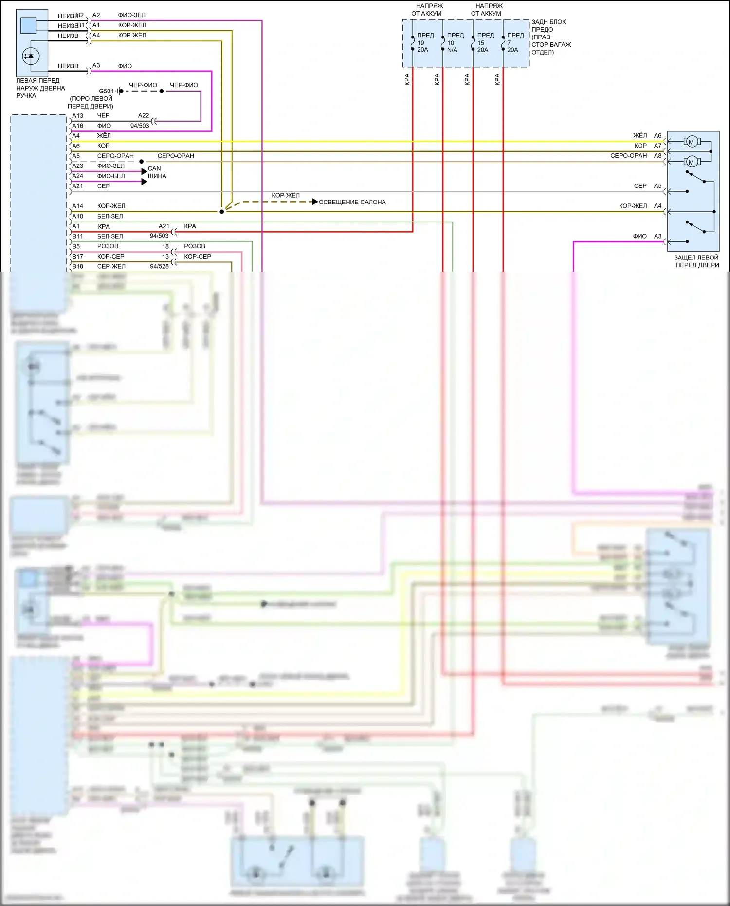 Центральный замок — Электросхема центрального замка — Электросхема центрального замка (1 из 2). Volvo S90 II рестайлинг (2020-2024)