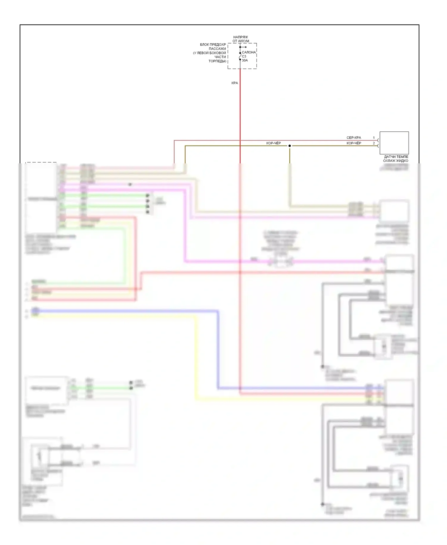 Кондиционер 2.4л — 2.4л, электросхема ручного кондиционера — 2.4л, электросхема ручного кондиционера (2 из 2). Volvo V70 II рестайлинг (2004-2007)