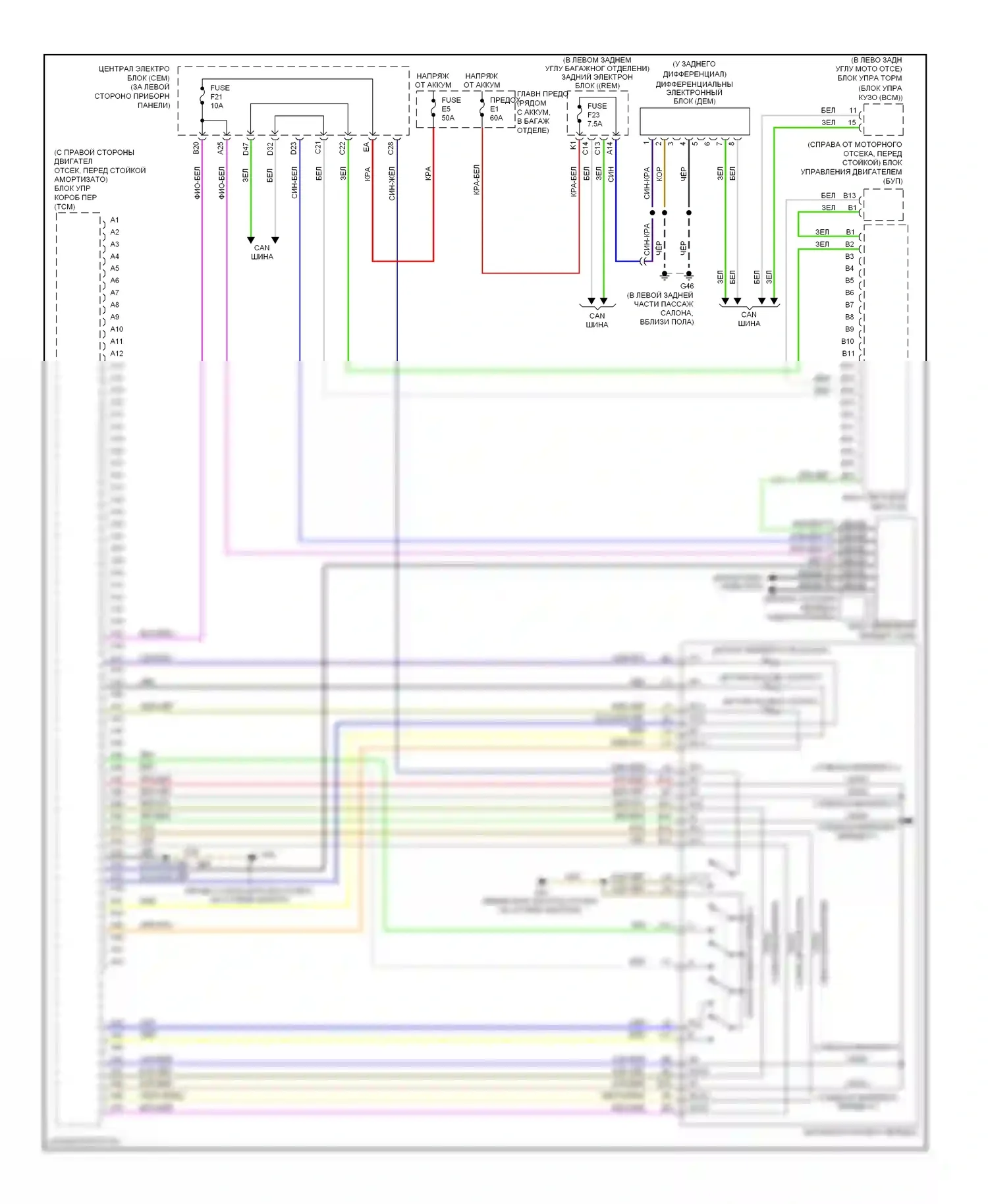 Коробка передач — Электросхема коробки передач, aw55-50 — Электросхема коробки передач, aw55-50. Volvo V70 II рестайлинг (2004-2007)