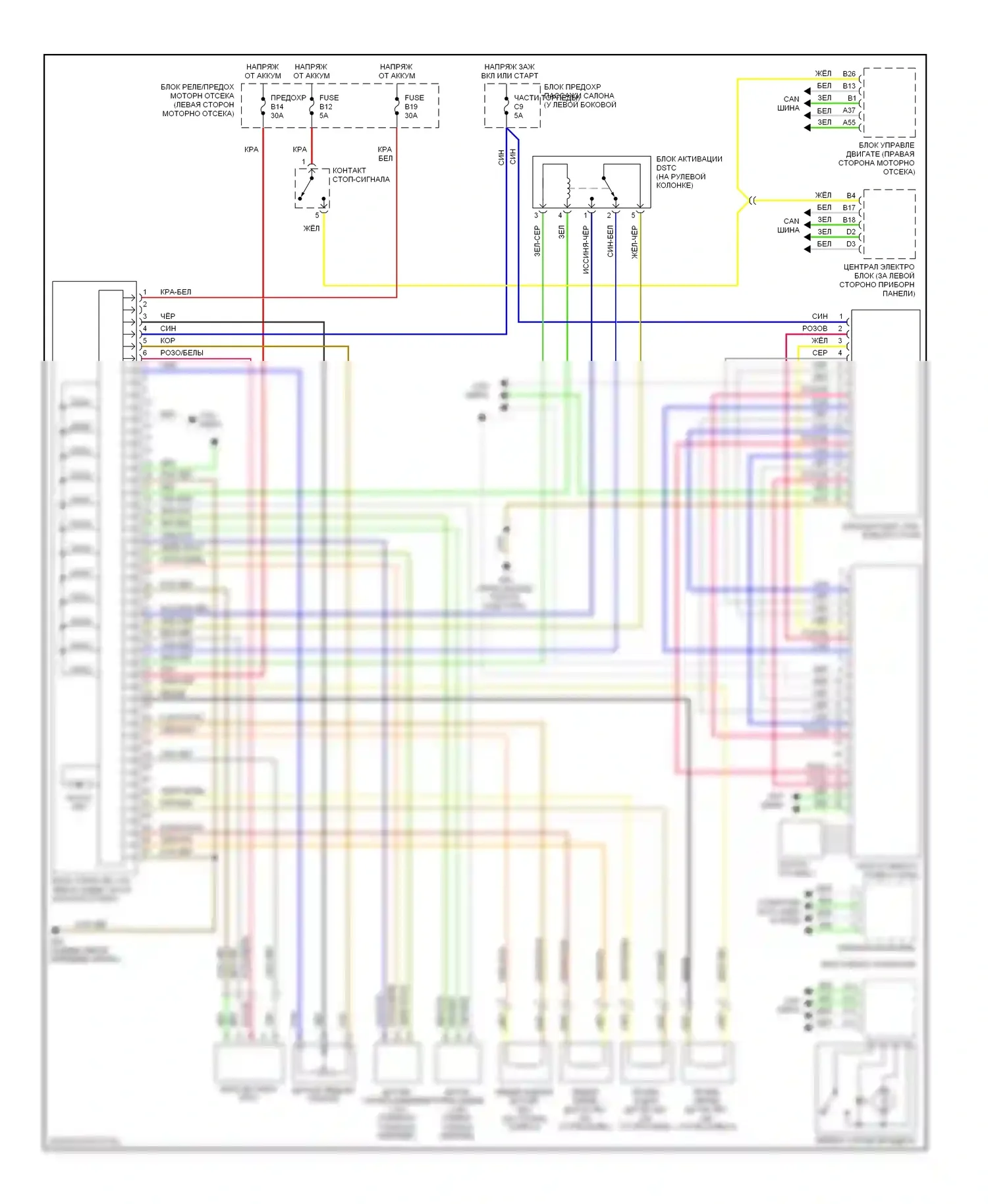 Антиблокировочная система abs — Электросхемы антиблокировочной системы abs, с динамическим контролем устойчивости — Электросхемы антиблокировочной системы abs, с динамическим контролем устойчивости. Volvo V70 II (2000-2004)