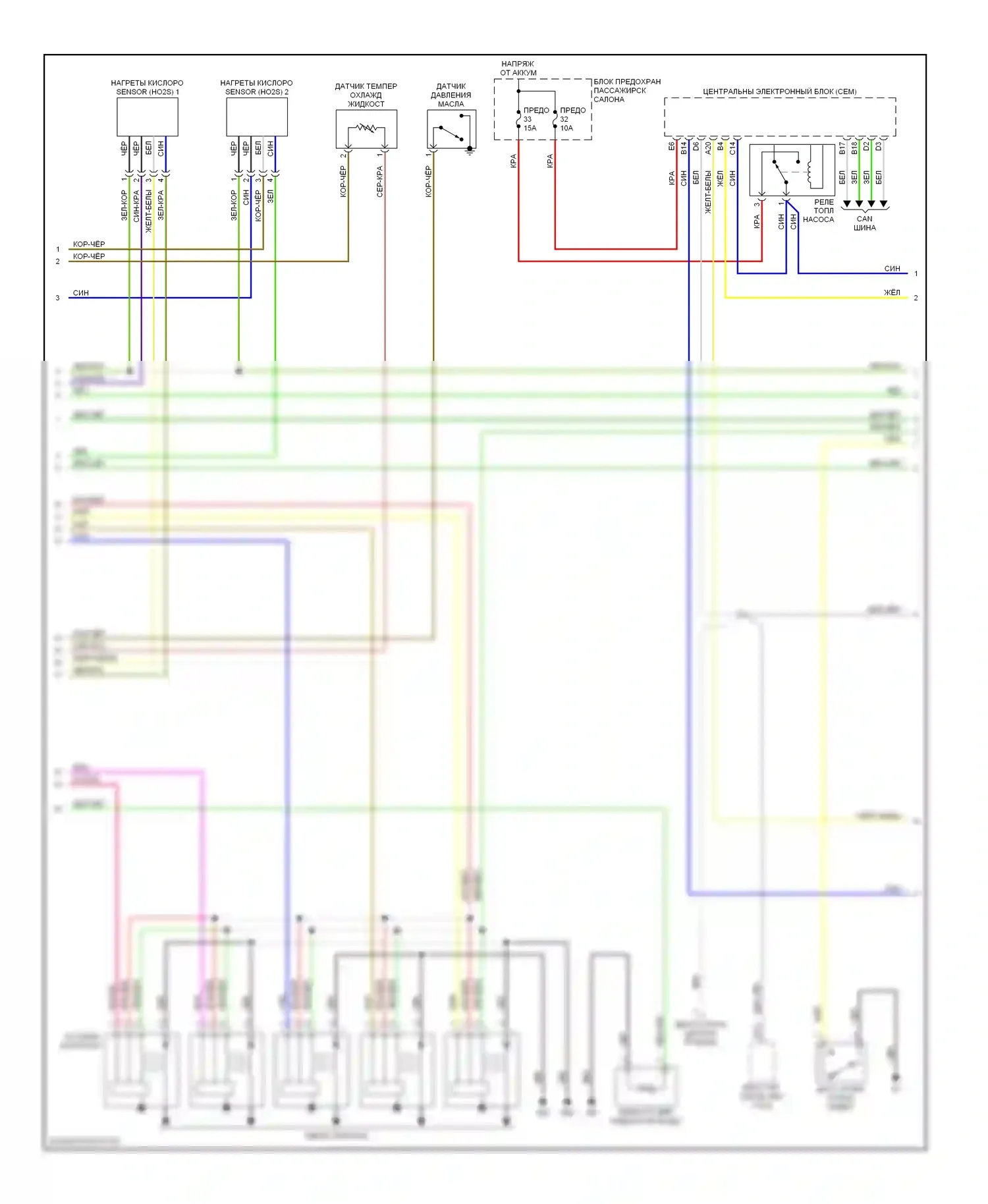 Двигатель — Электросхема двигателя 2.4ls — Электросхема двигателя 2.4ls (2 из 3). Volvo V70 II (2000-2004)