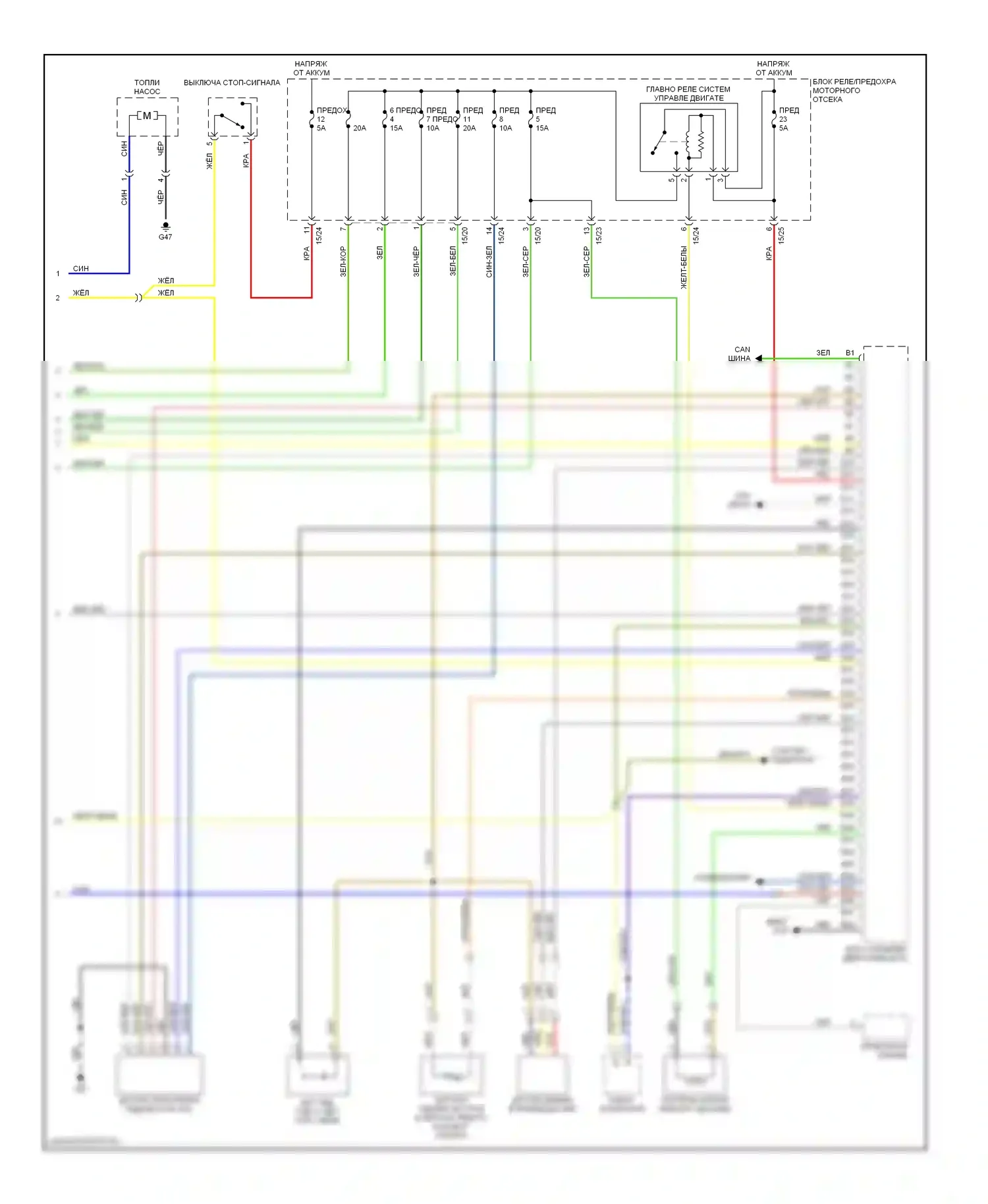 Двигатель — Электросхема двигателя 2.4ls — Электросхема двигателя 2.4ls (3 из 3). Volvo V70 II (2000-2004)