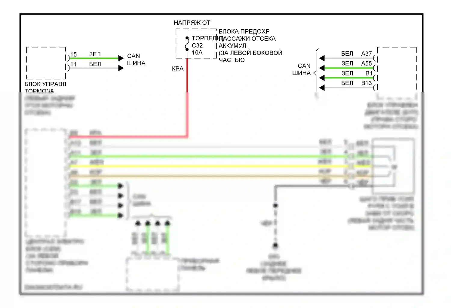 Электроусилитель руля — Электросхема электроусилителя руля — Электросхема электроусилителя руля. Volvo V70 II (2000-2004)
