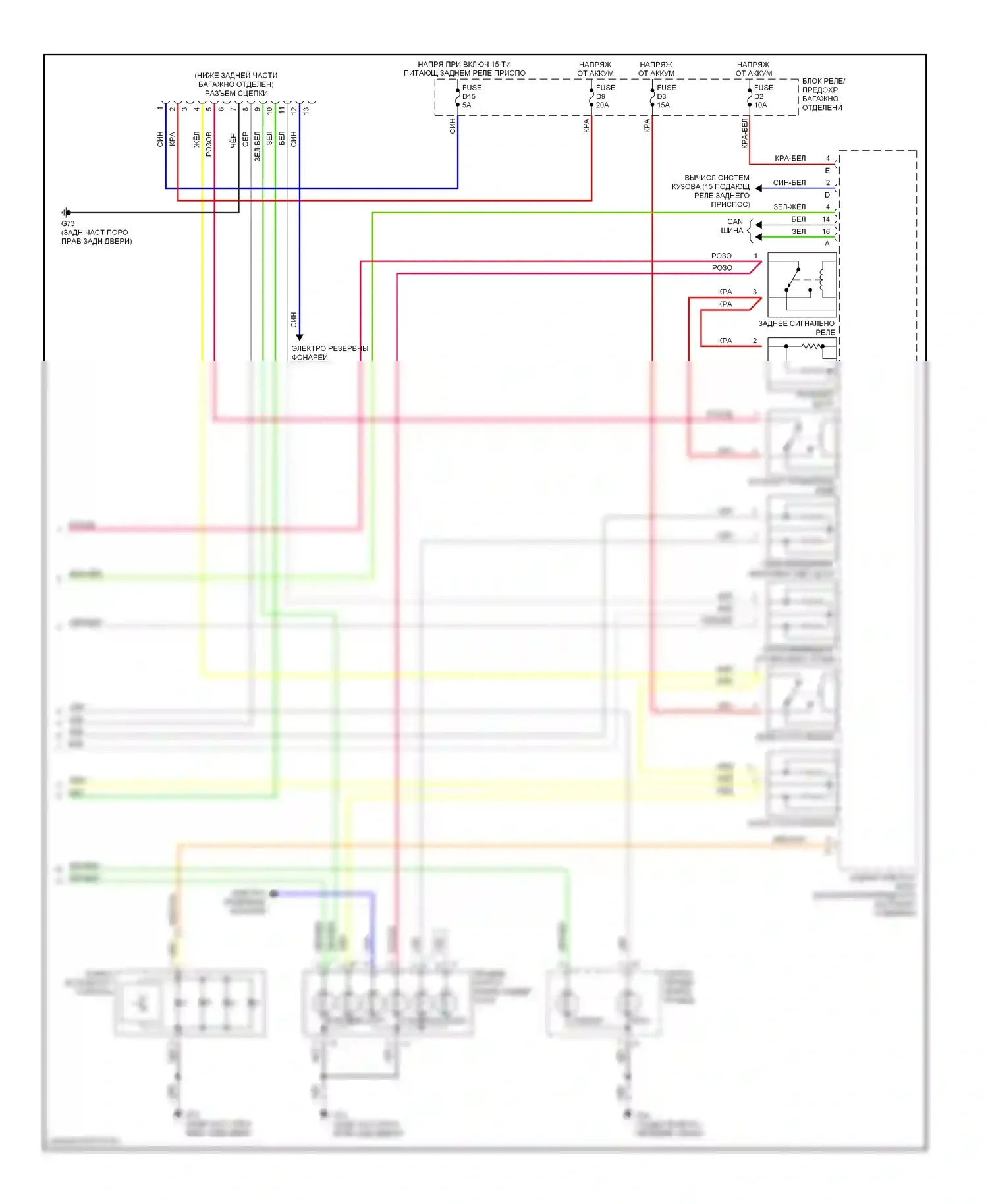 Фары и фонари — Электросхема фар и фонарей — Электросхема фар и фонарей (2 из 2). Volvo V70 II (2000-2004)