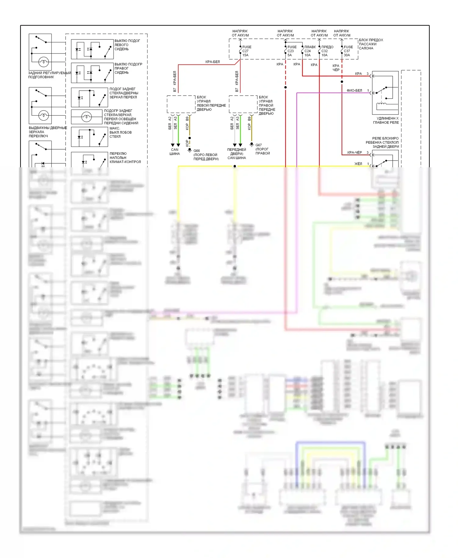 Освещение салона — Электросхема подсветки приборной панели — Электросхема подсветки приборной панели. Volvo V70 II (2000-2004)