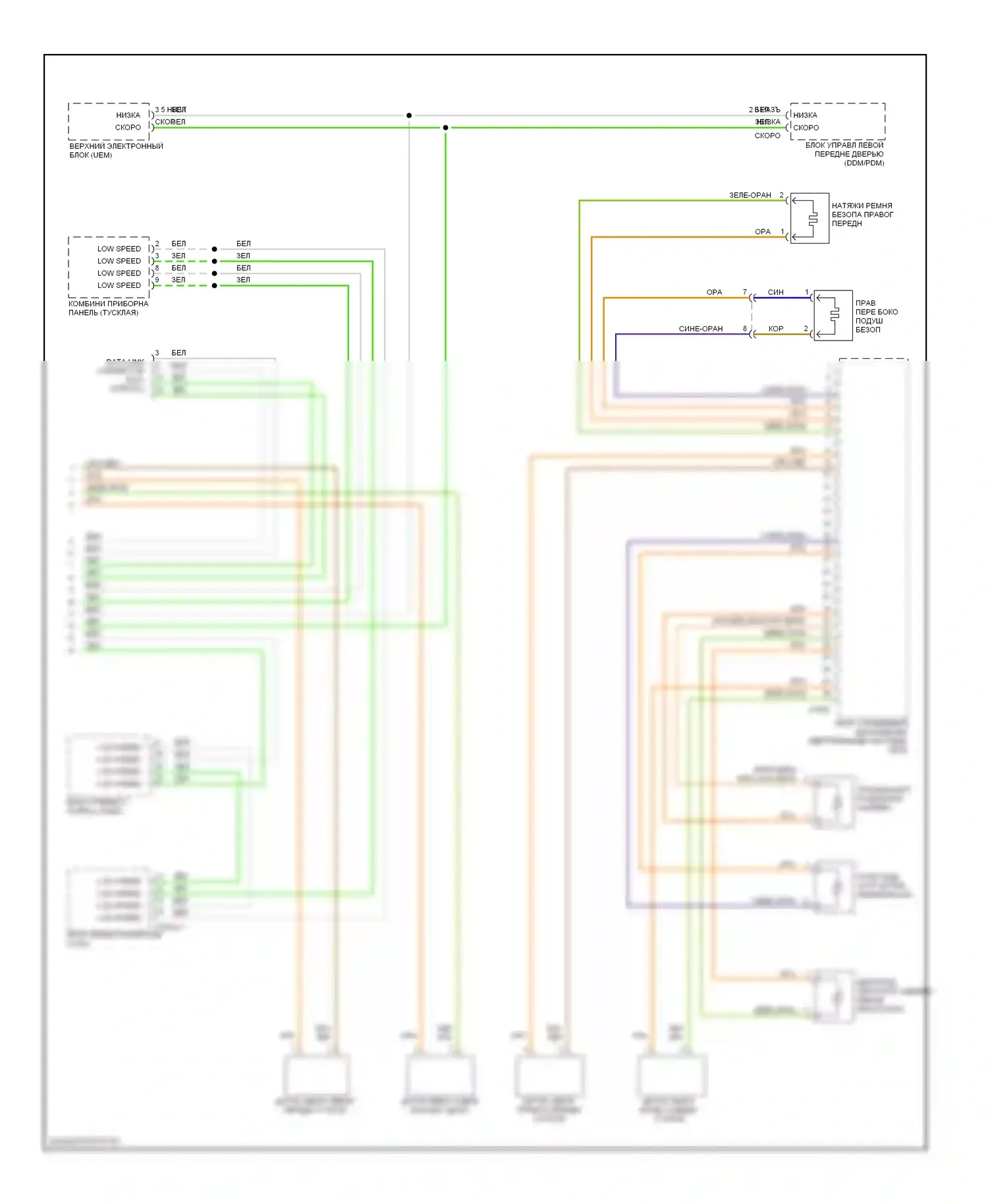 Подушки безопасности — Электросхема подушек безопасности — Электросхема подушек безопасности (2 из 2). Volvo V70 II (2000-2004)