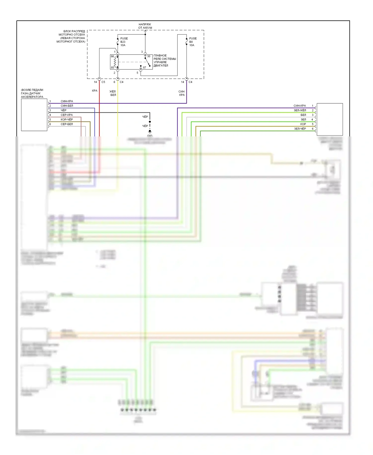 Круиз-контроль — Электросхема круиз-контроля — Электросхема круиз-контроля. Volvo XC70 I рестайлинг (2004-2007)