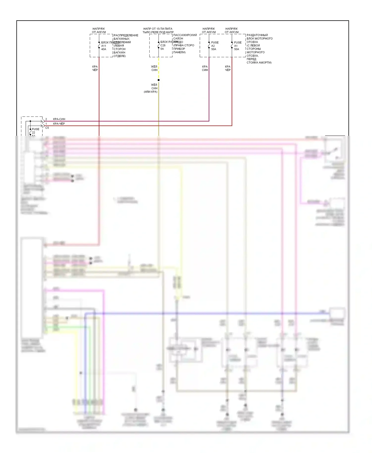 Фары и фонари — Электросхема буксировки прицепа, 7-контактная — Электросхема буксировки прицепа, 7-контактная. Volvo XC70 II рестайлинг (2013-2016)