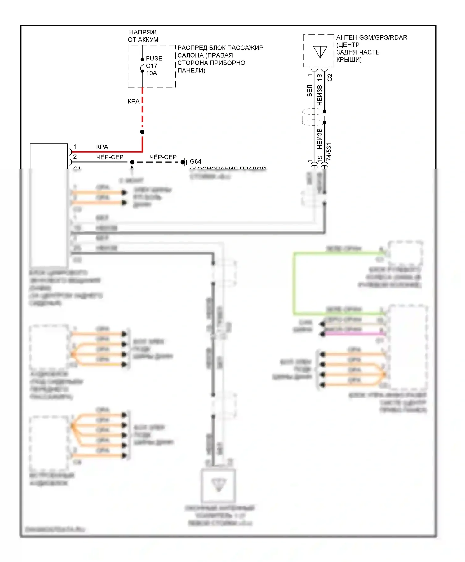 Магнитола — Электросхема цифровой магнитолы — Электросхема цифровой магнитолы. Volvo XC70 II рестайлинг (2013-2016)