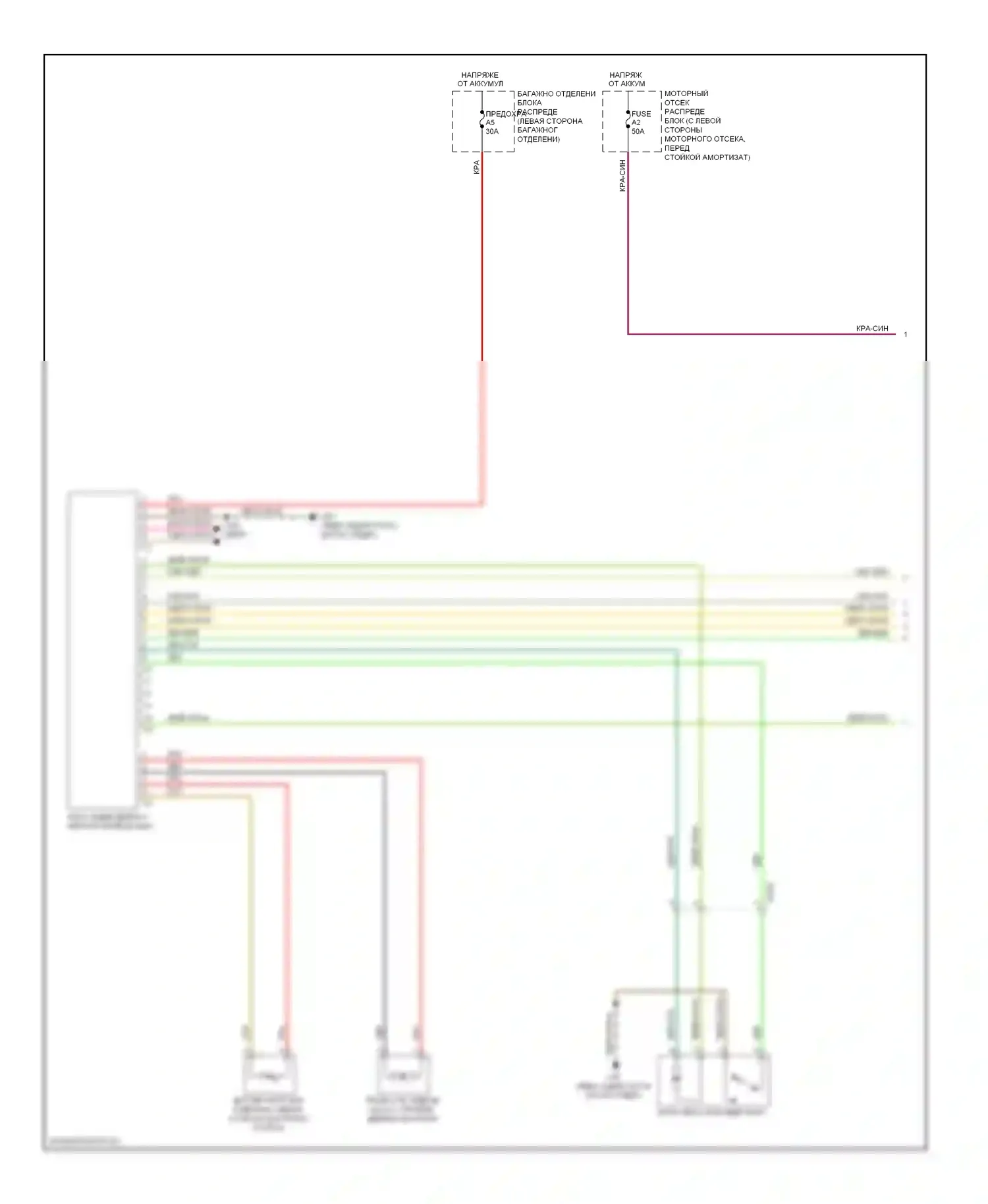Багажник, задняя дверь, лючок топливного бака — Электросхема разблокировки багажника/задней двери — Электросхема разблокировки багажника/задней двери (1 из 2). Volvo XC70 II (2007-2013)