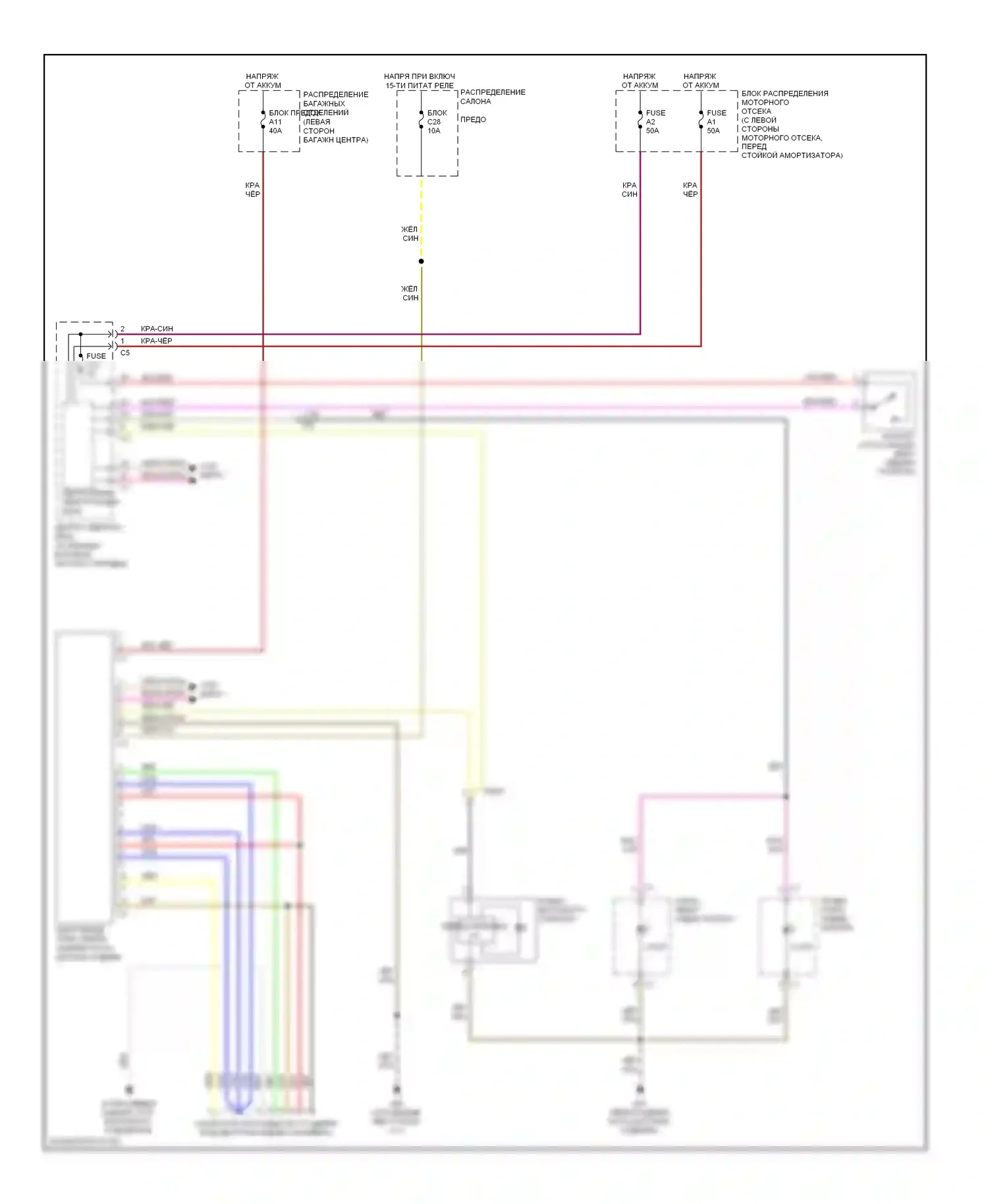 Фары и фонари — Электросхема буксировки прицепа, 7-контактная — Электросхема буксировки прицепа, 7-контактная. Volvo XC70 II (2007-2013)