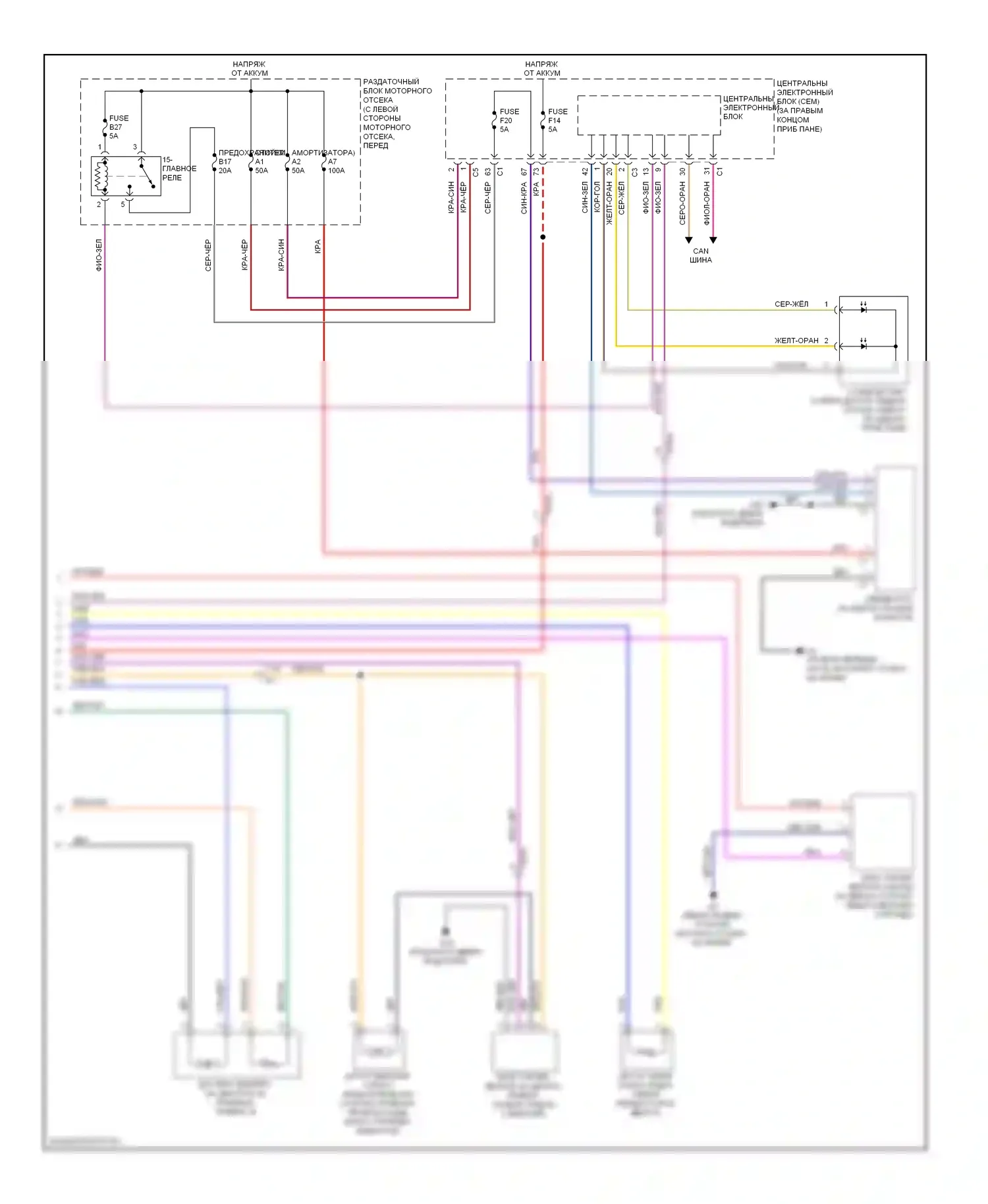 Кондиционирование воздуха — Электросхема климат контроля — Электросхема климат контроля (2 из 2). Volvo XC70 II (2007-2013)