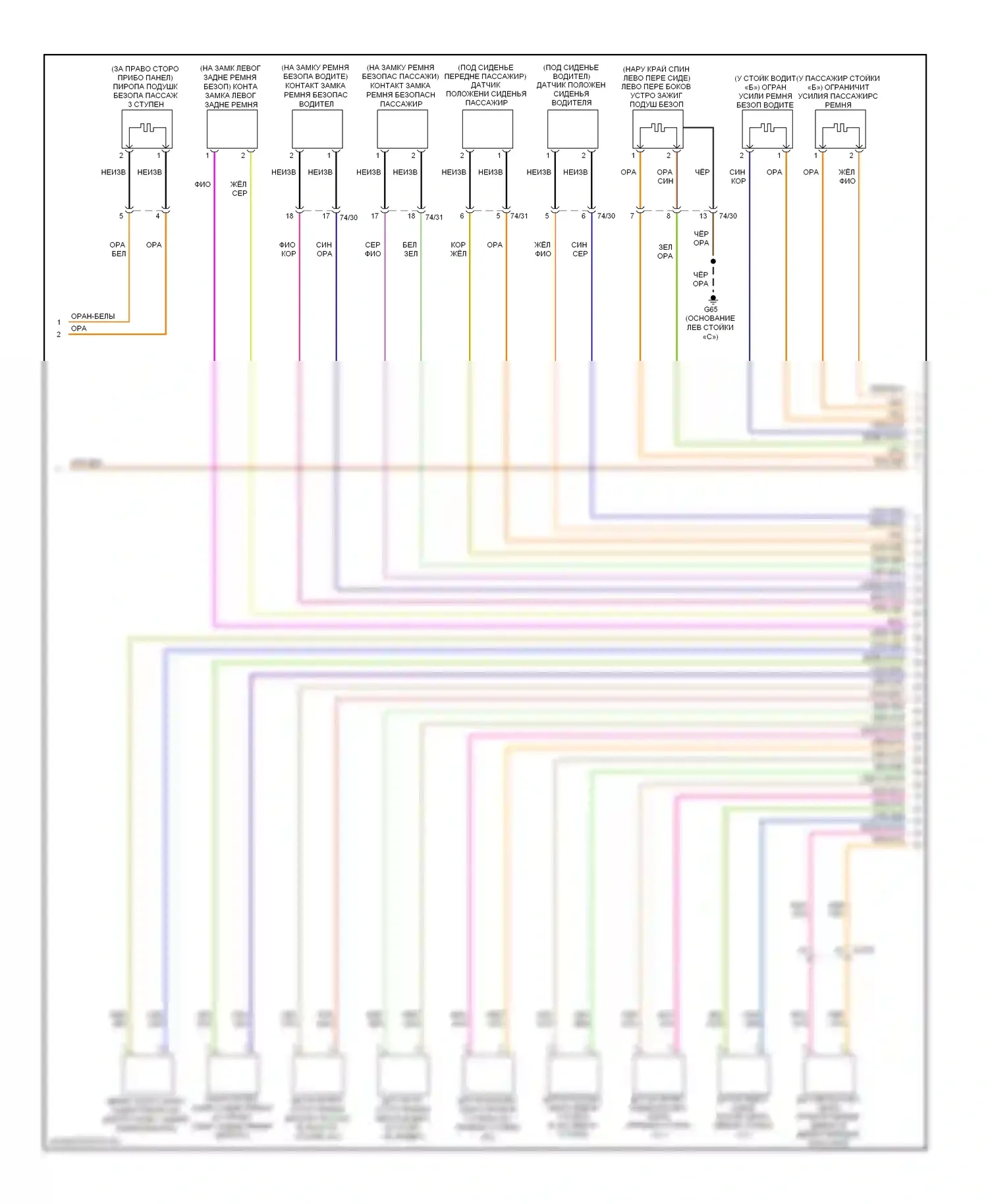 Подушки безопасности — Электросхема подушек безопасности — Электросхема подушек безопасности (2 из 3). Volvo XC70 II (2007-2013)