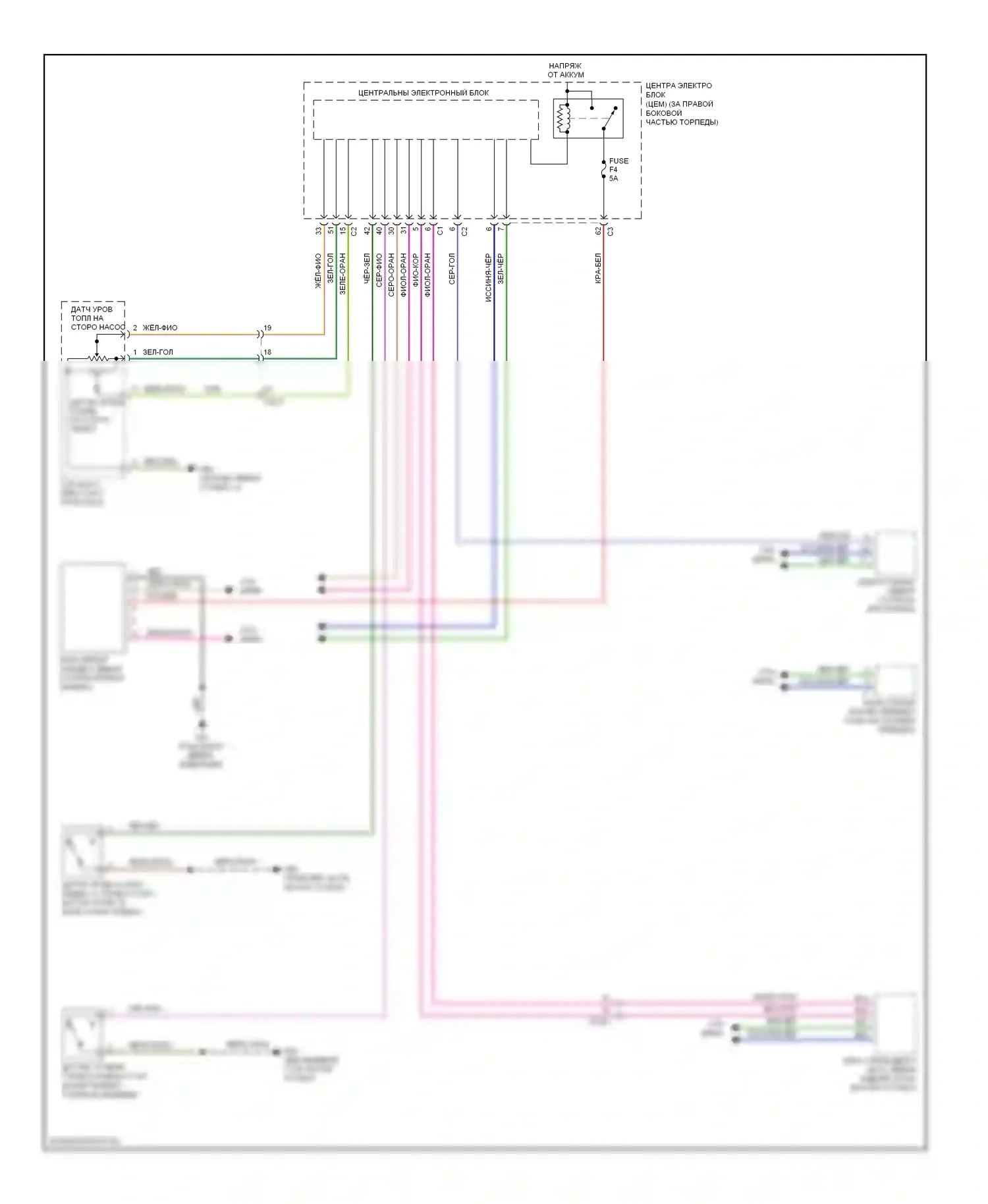Приборная панель — Электросхема системы информации о водителе — Электросхема системы информации о водителе. Volvo XC70 II (2007-2013)