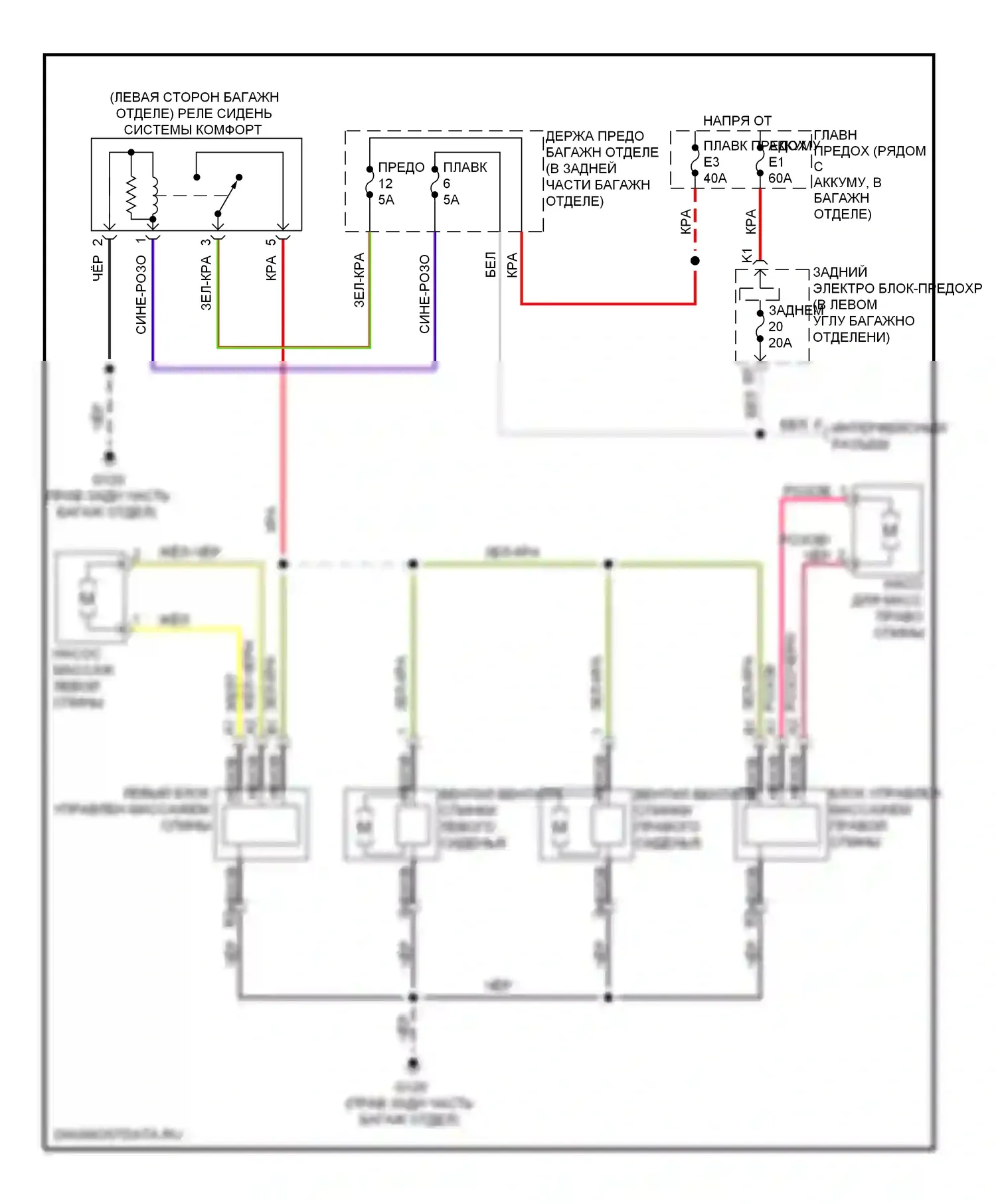 Сиденья — Подогрев массаж сиденья электросхема — Подогрев массаж сиденья электросхема. Volvo XC90 I рестайлинг (2006-2014)