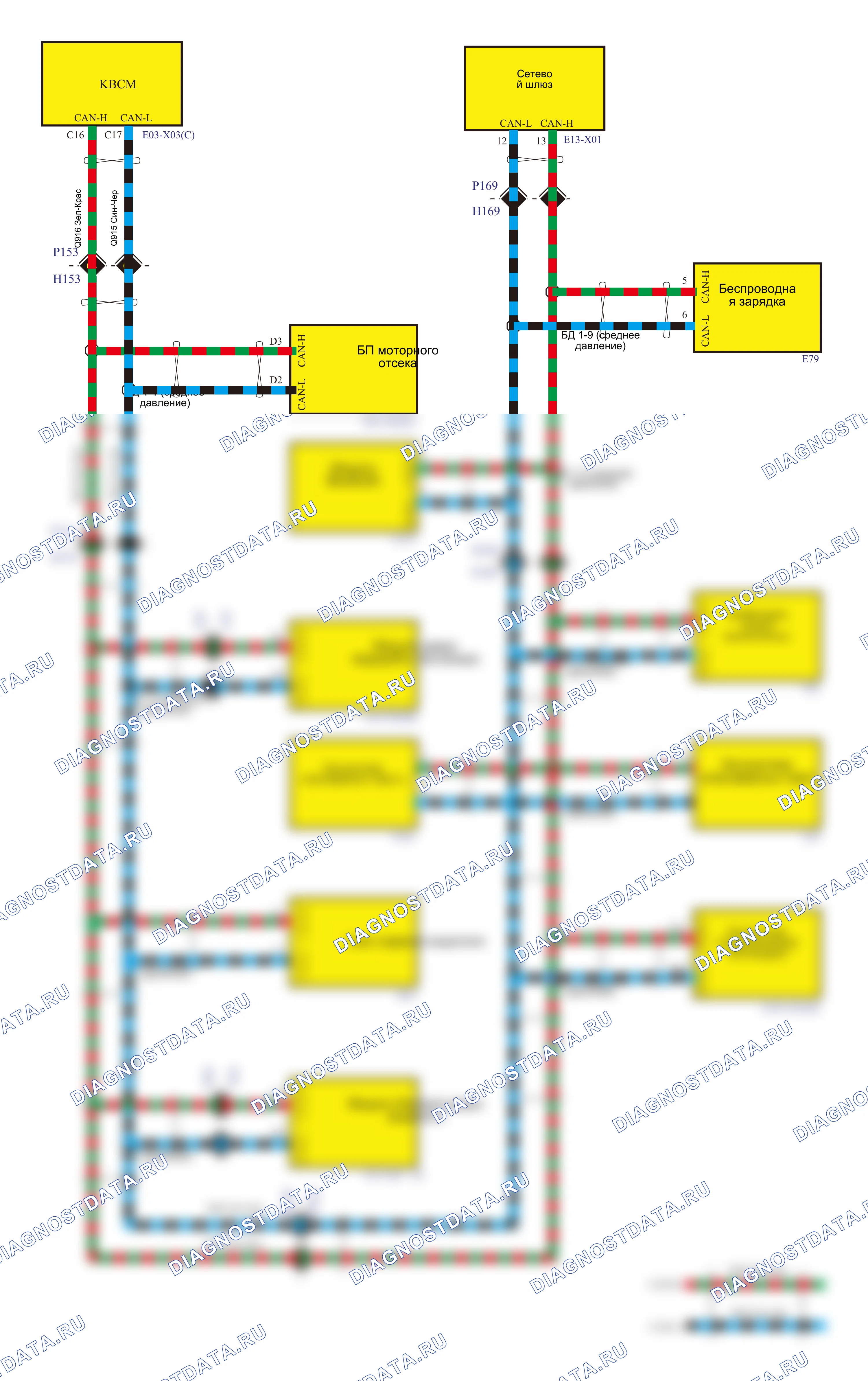 Шина Коммуникация - L2(E15BE) — Электросхема шины коммуникации - l2(e15be) — Электросхема шины коммуникации - l2(e15be), Схема 2 из 14. Wey Coffee 01 I рестайлинг (2023-2026)