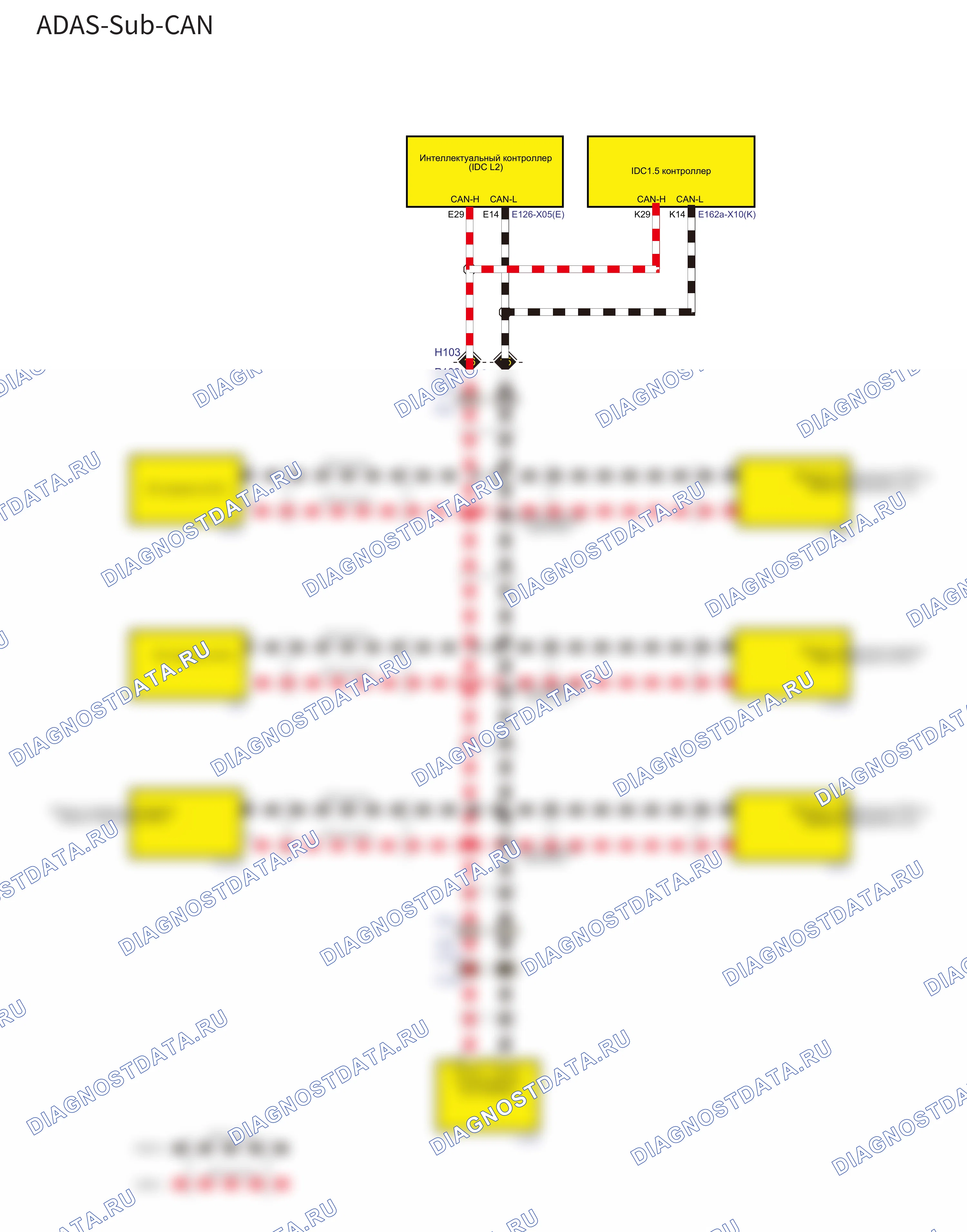 Шина Коммуникация - L2(E15BE) — Электросхема шины коммуникации - l2(e15be) — Электросхема шины коммуникации - l2(e15be), Схема 6 из 14. Wey Coffee 01 I рестайлинг (2023-2026)