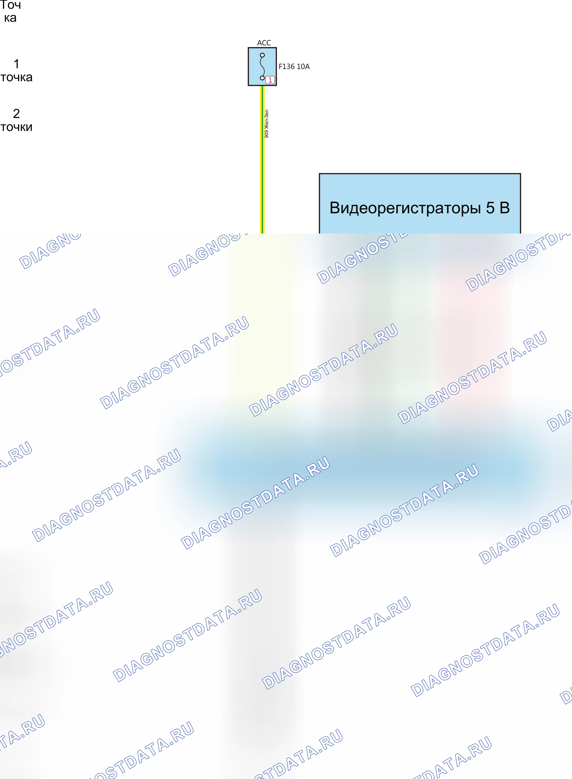 Видеорегистратор — Электросхема видеорегистратора — Электросхема видеорегистратора, Схема 1 из 2. Wey VV7 I (2017-2021)