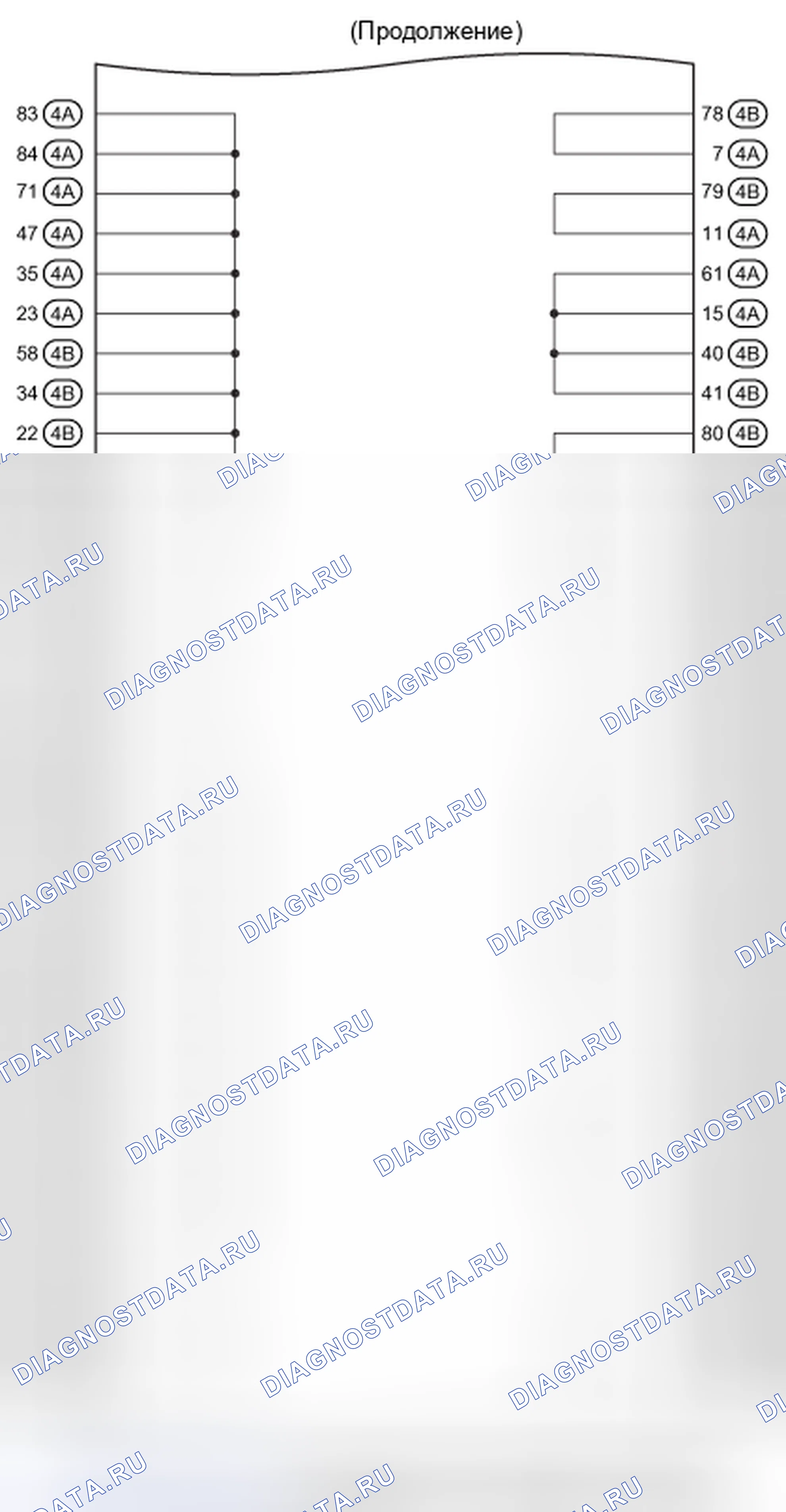 Рис. 913: Схема внутренней цепи J/B № 4 (2 из 3). Toyota Prius PHV pre-III