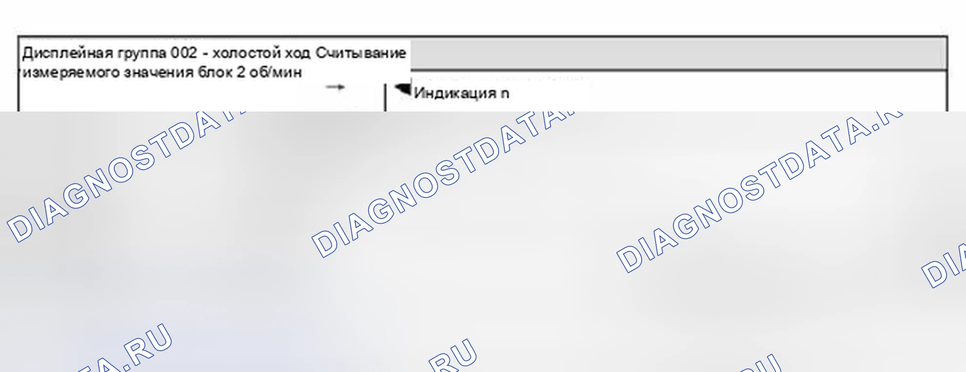 Рис. 46: Группа отображения 002 в режиме ожидания. Volkswagen New Beetle A4