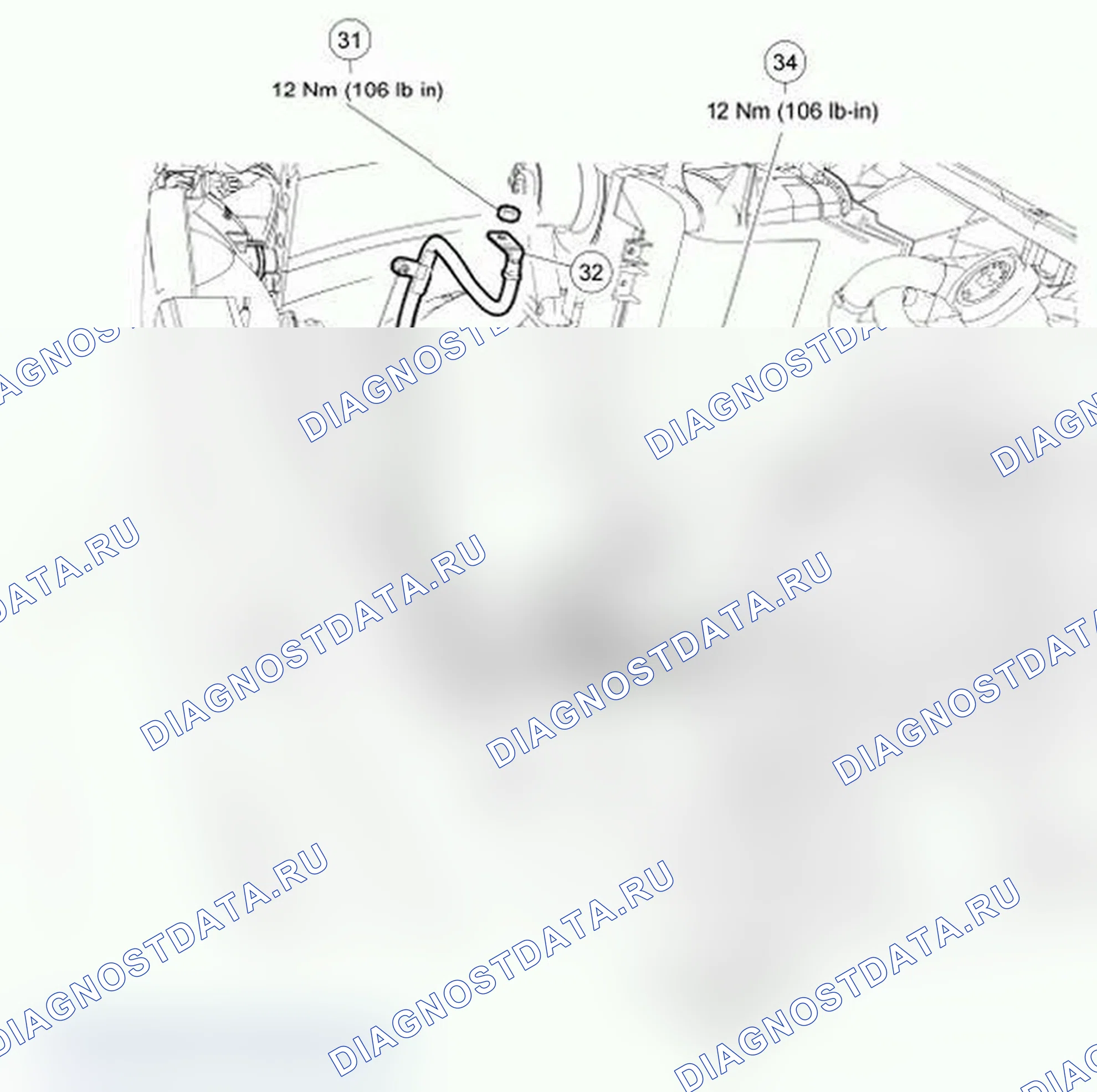 Рис. 40: Соединения под капотом. Ford Cutaway E350 Super Duty 