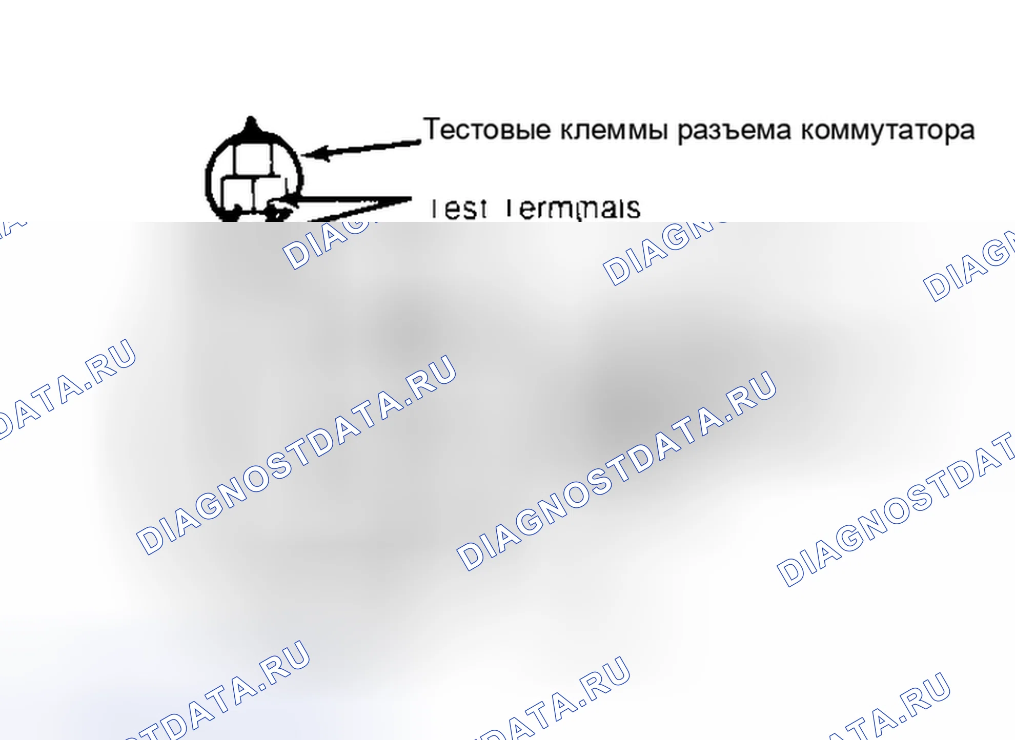 Рис. 4: Тестовые клеммы нейтрального выключателя безопасности. Toyota Camry V10