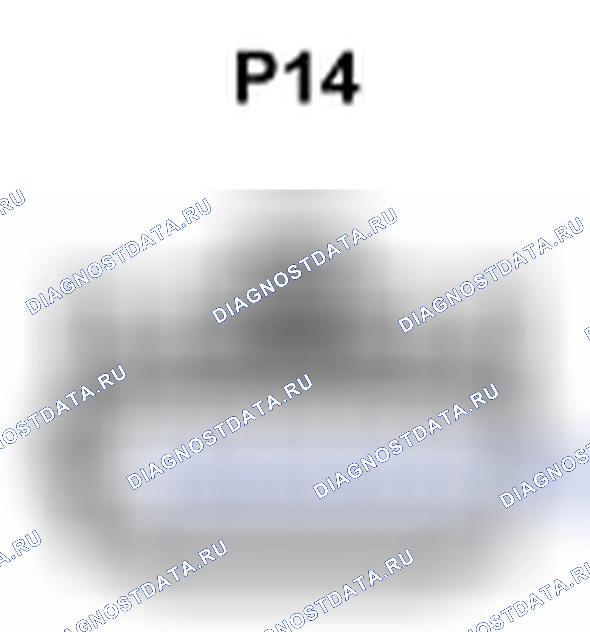Рис. 775: Вид с торца переднего правого разъема ПО управления окном питания (P14). Toyota Prius II рестайлинг