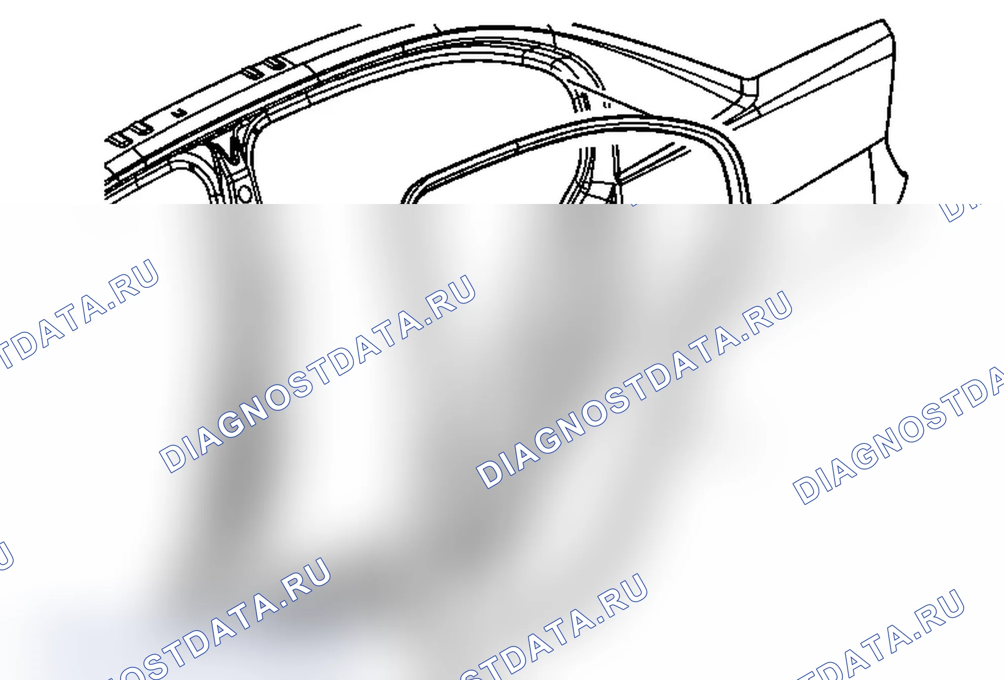 Рис. 27: Замена погодостойкой полосы открытия задней двери. Pontiac G6 I final