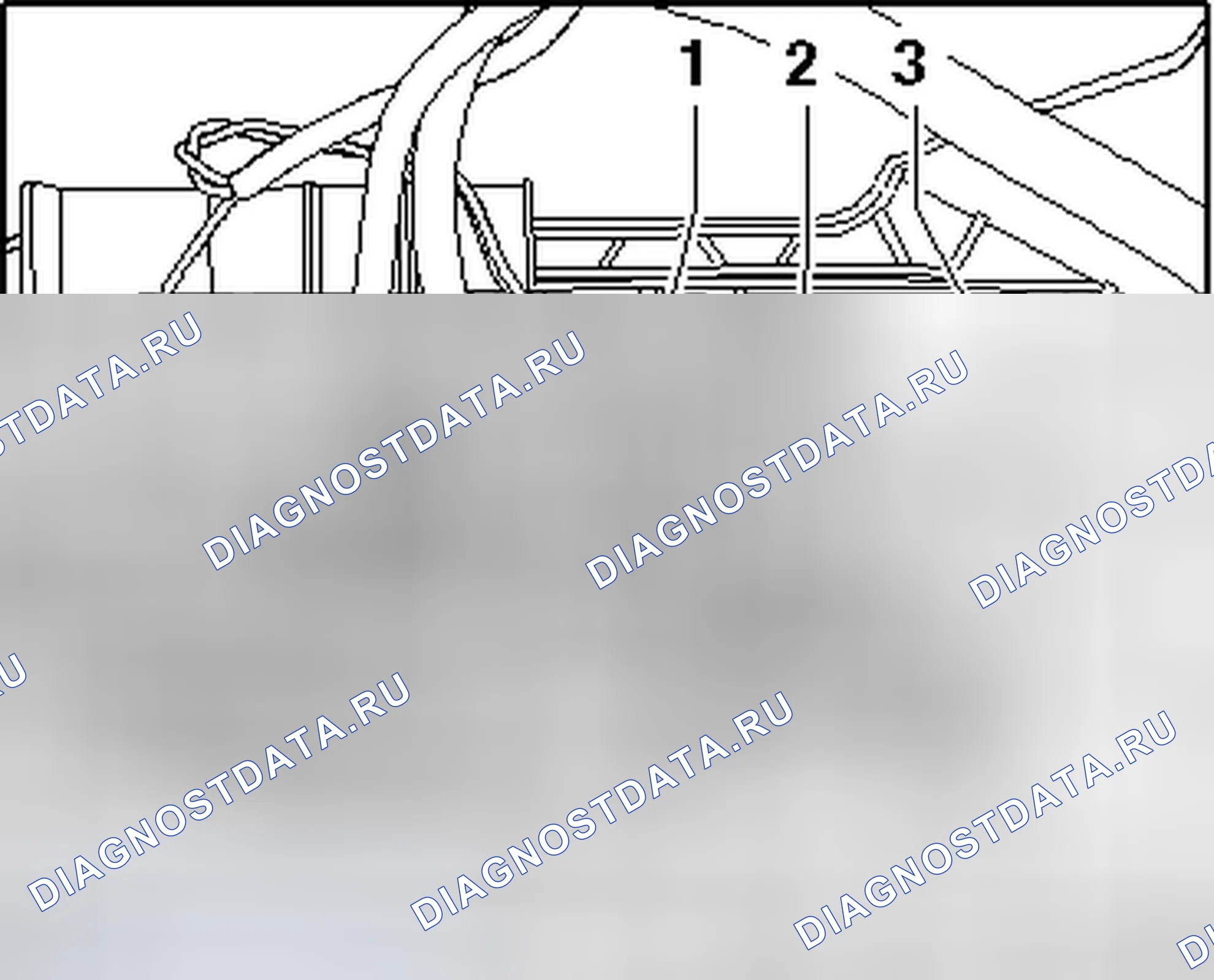 Рис. 4: ОБЗОР РАСПОЛОЖЕНИЯ КОМПОНЕНТОВ ИЗОЛЯТОРА ПИРОТЕХНИЧЕСКОЙ БАТАРЕИ. Volkswagen Passat B6