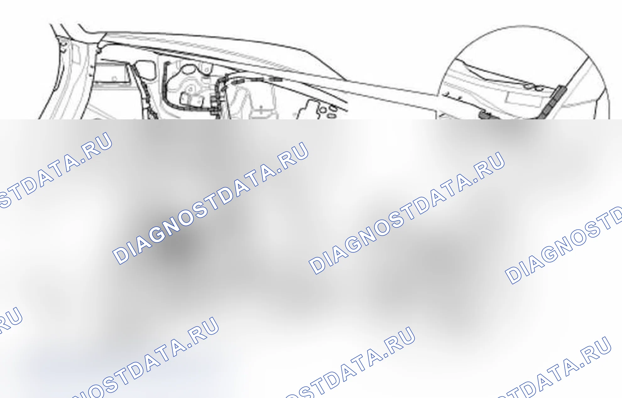 Рис. 46: Верх передней части транспортного средства (бак радиатора). Porsche Boxster S 986 рестайлинг