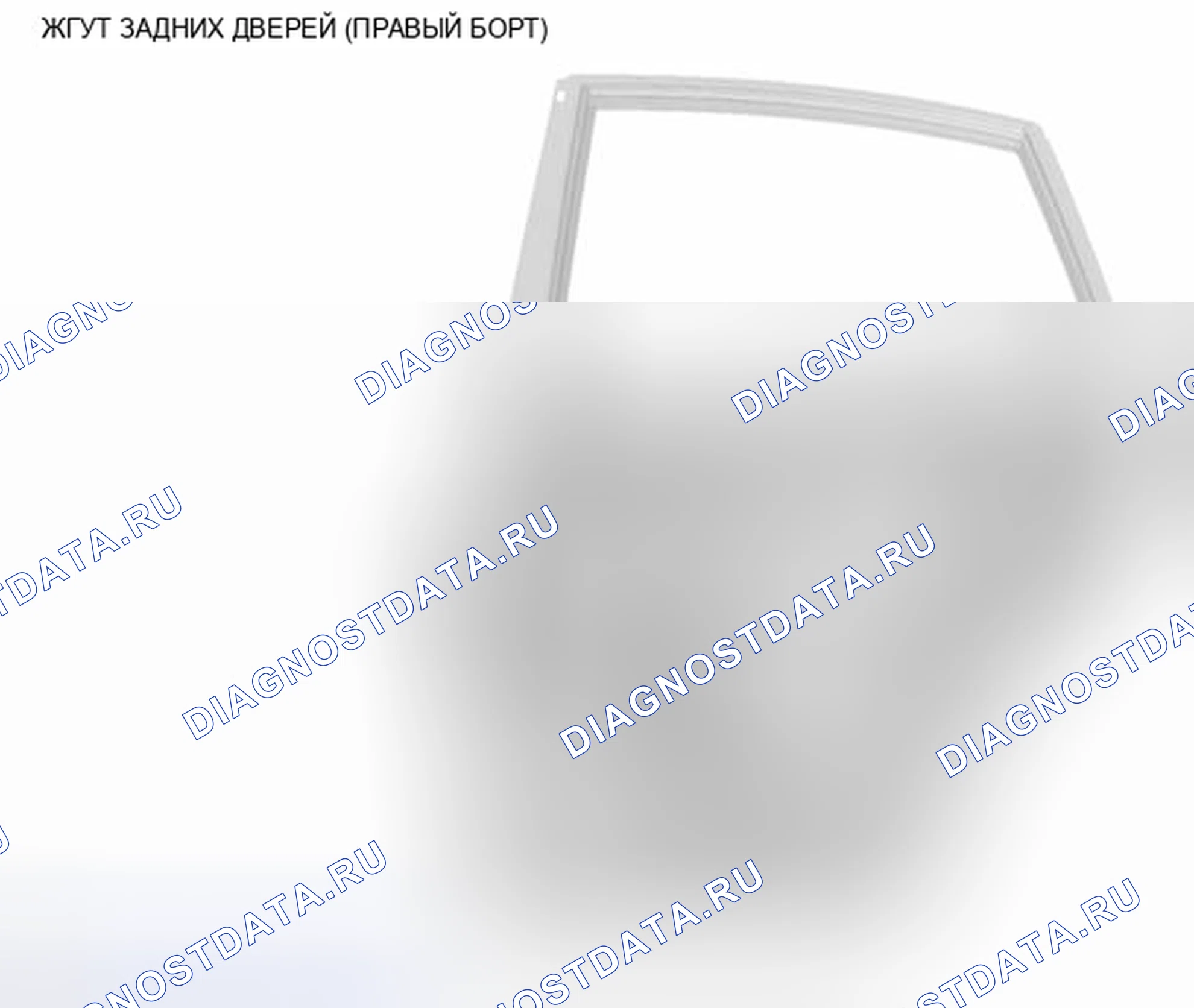 Рис. 293: ЖГУТ ЗАДНИХ ДВЕРЕЙ (ПРАВЫЙ БОРТ). Infiniti Q70 I рестайлинг