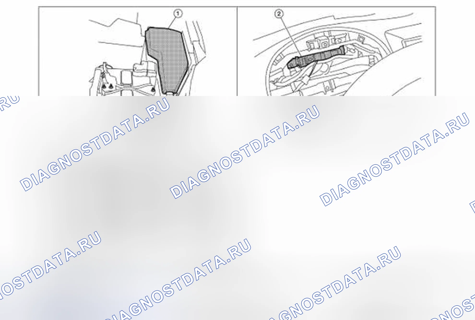 Рис. 12: Расположение компонентов. Honda Passport I