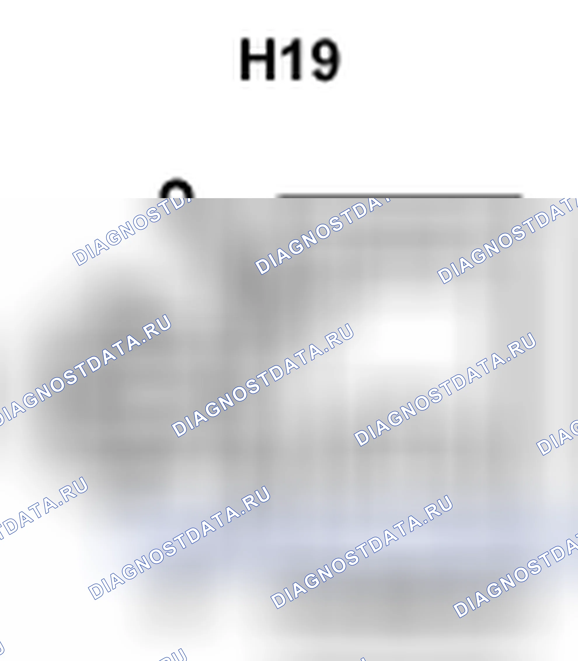 Рис. 667: Вид с торца разъема стоп-сигнала высокого монтажа (H19). Toyota Prius II рестайлинг